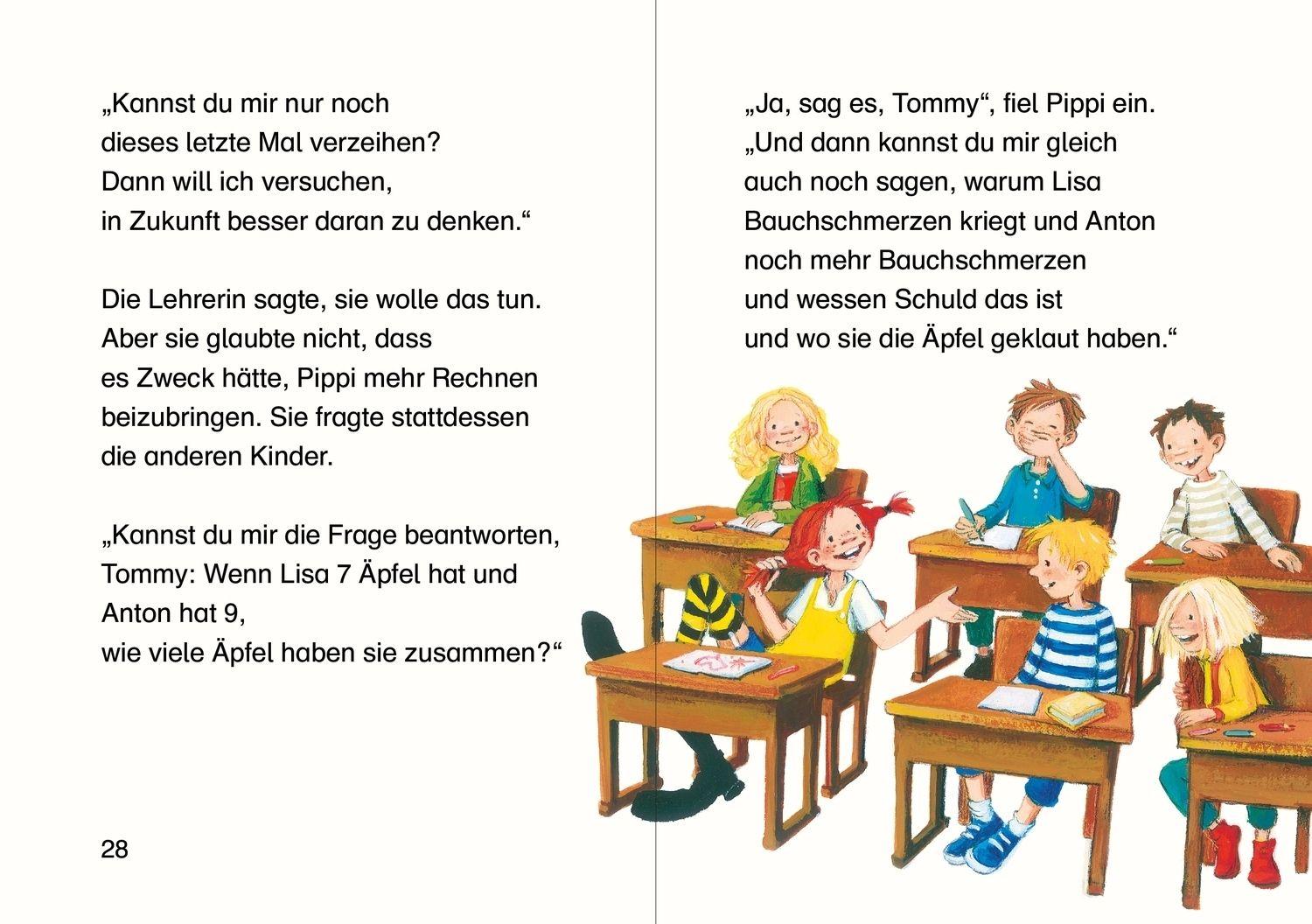 Beispielinhalt (Bild) Pippi geht in die Schule