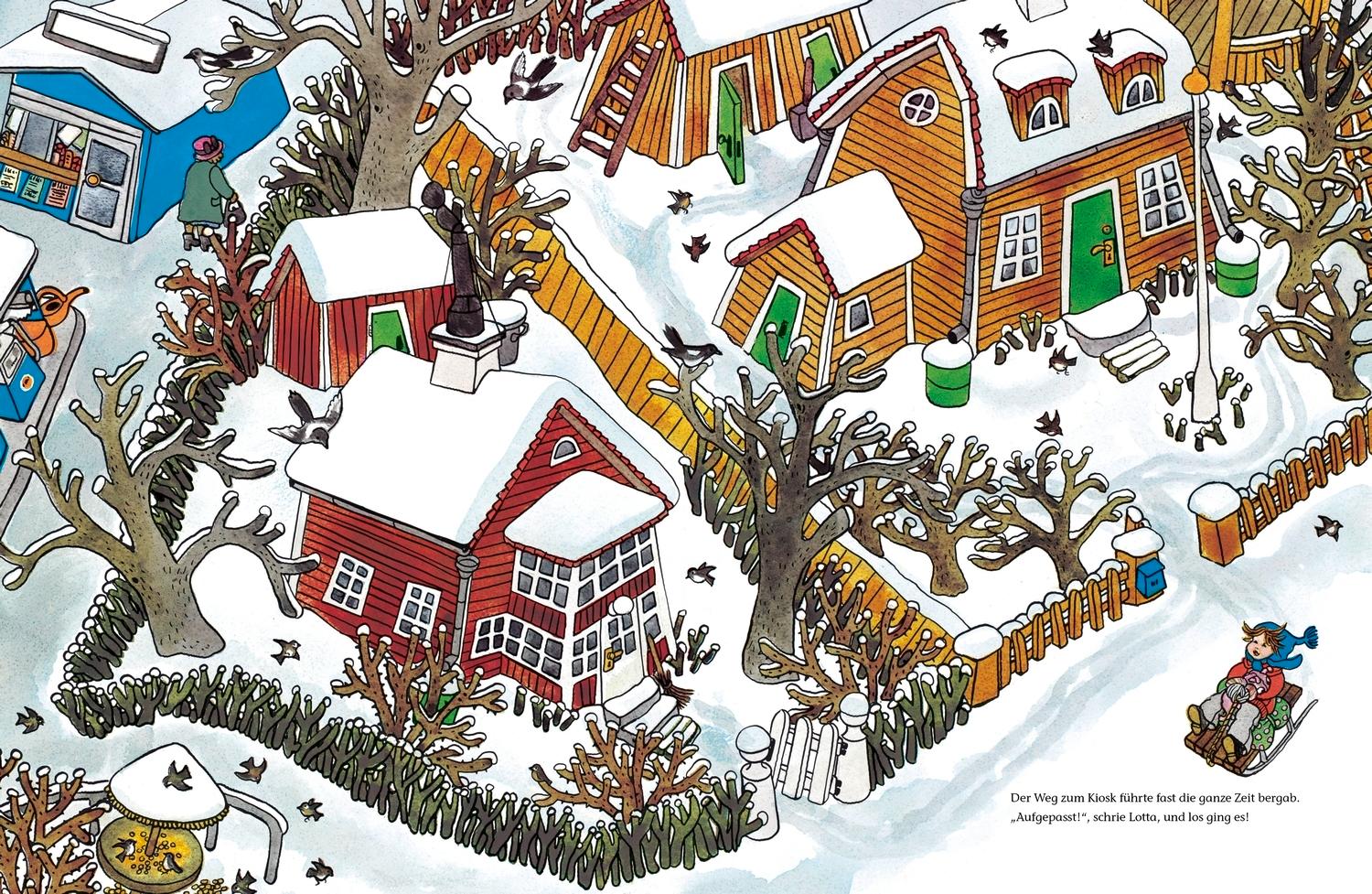 Beispielinhalt (Bild) God Jul! Weihnachten mit Pippi Langstrumpf, Pettersson und Findus, Lotta und Mama Muh