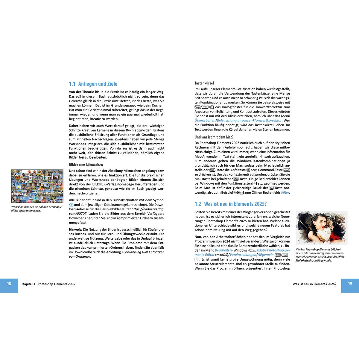Beispielinhalt (Bild) Photoshop Elements 2025 - Das umfangreiche Praxisbuch