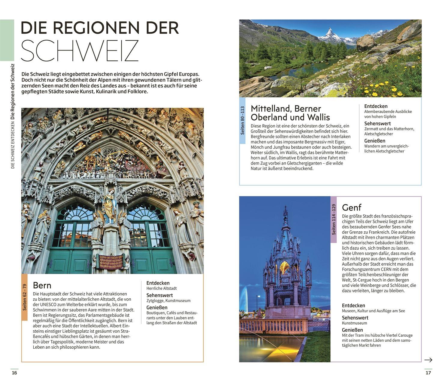 Beispielinhalt (Bild) Vis-à-Vis Reiseführer Schweiz