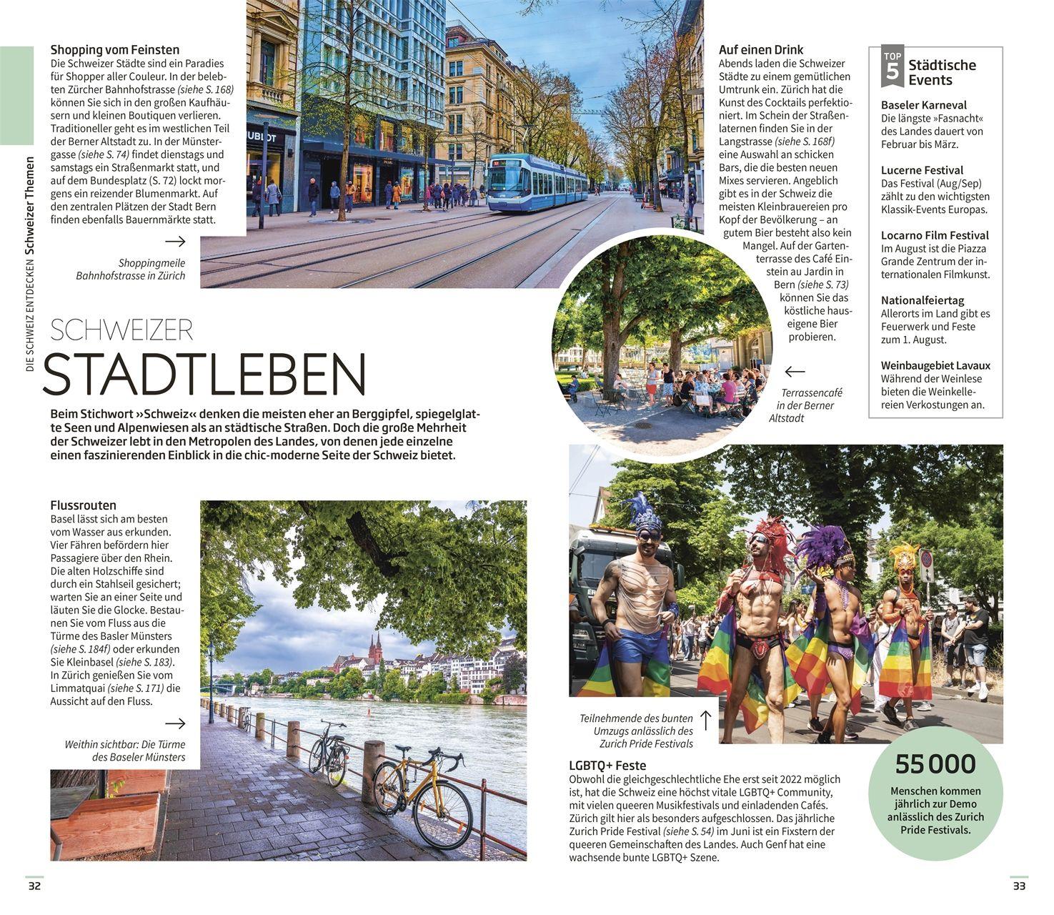 Beispielinhalt (Bild) Vis-à-Vis Reiseführer Schweiz