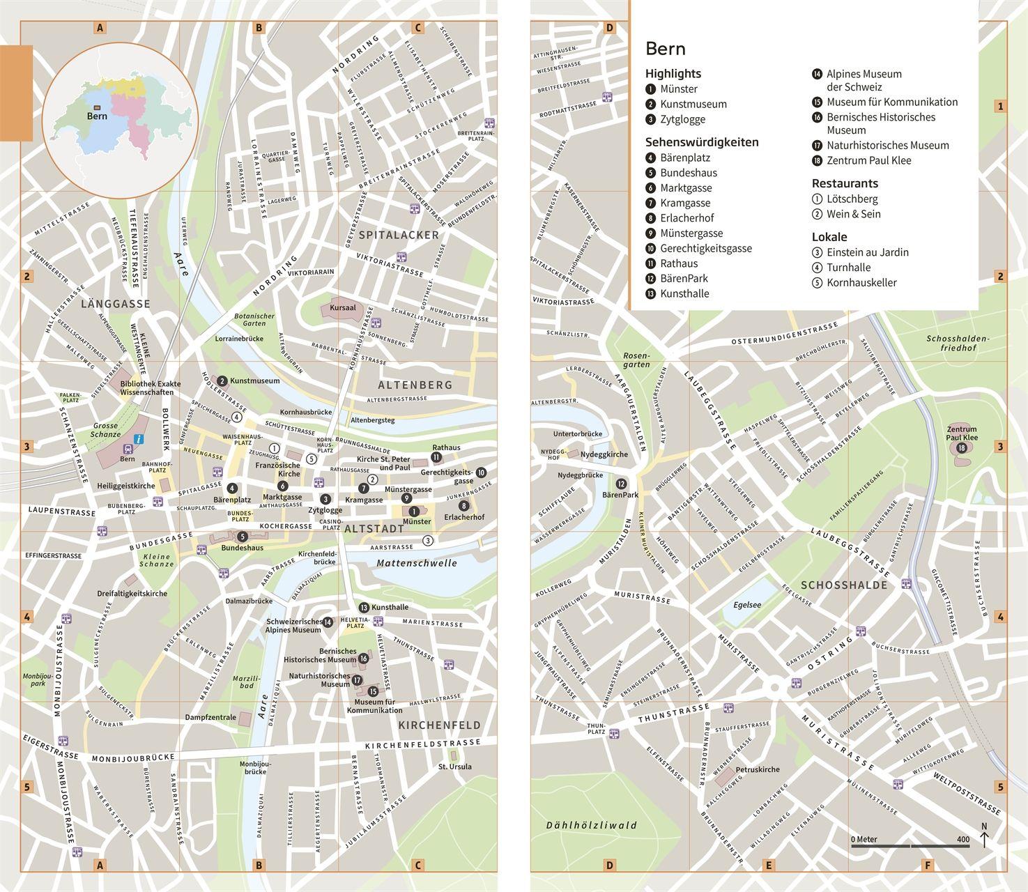 Beispielinhalt (Bild) Vis-à-Vis Reiseführer Schweiz