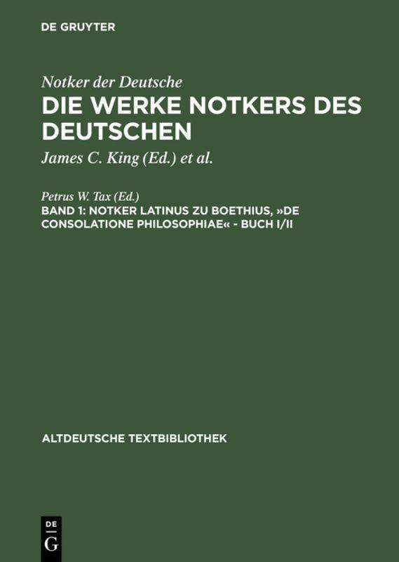 Vorderes Coverbild Boethius, 'De consolatione Philosophiae' - Buch I/II