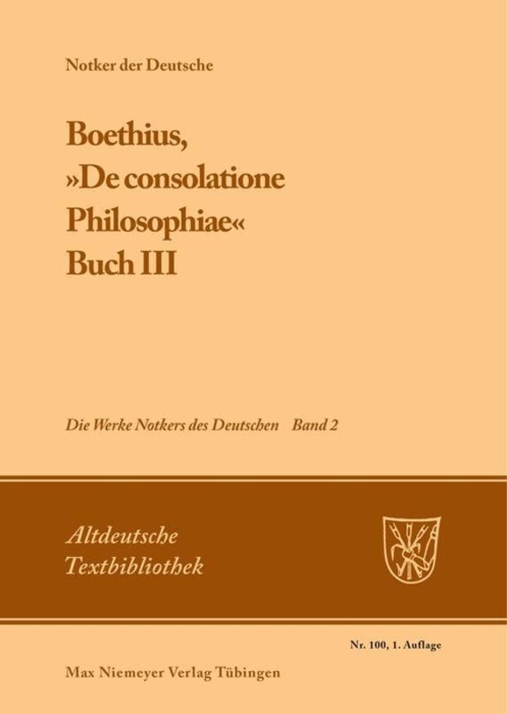 Vorderes Coverbild Boethius, 'De consolatione Philosophiae'