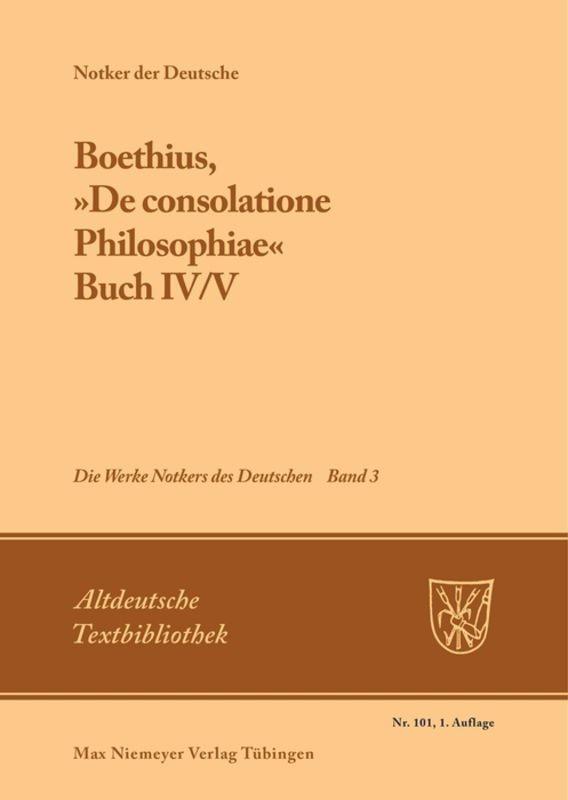 Vorderes Coverbild Boethius, 'De consolatione Philosophiae'