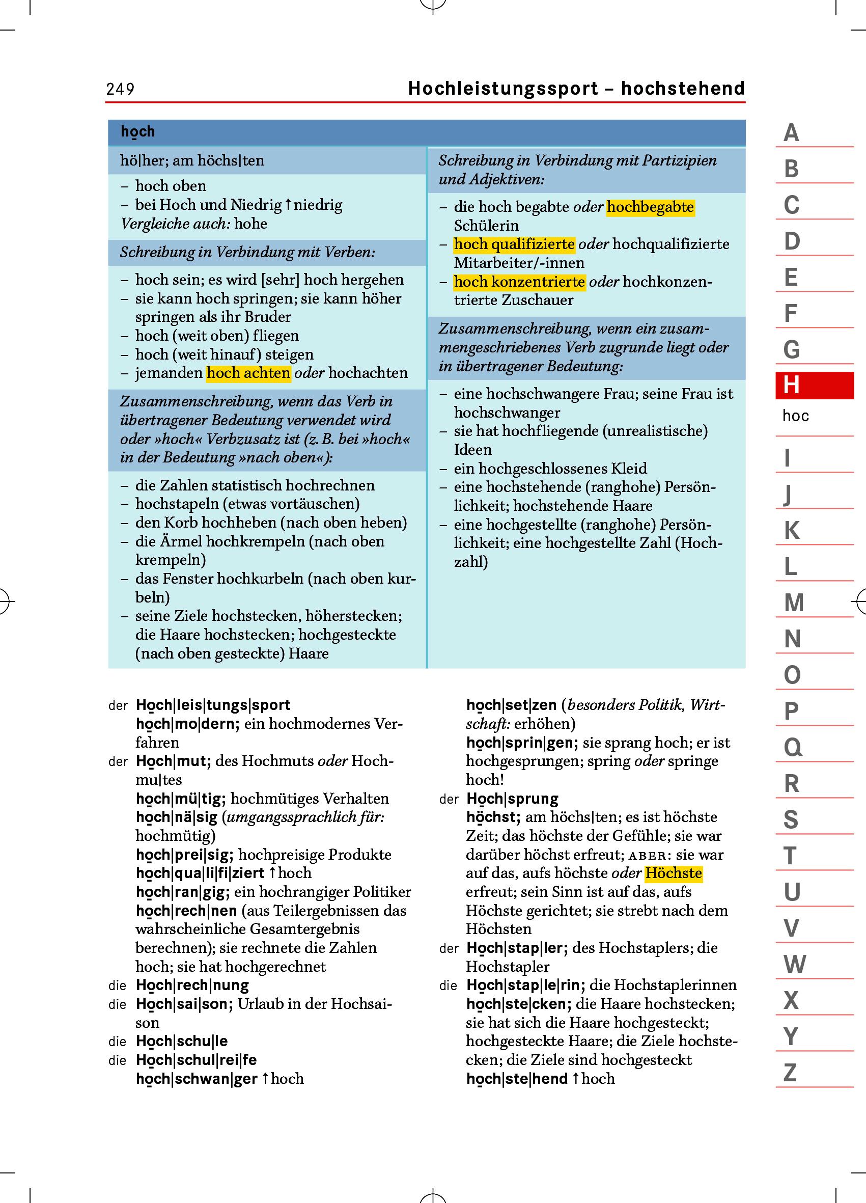 Beispielinhalt (Bild) Schulduden Rechtschreibung (gebunden)