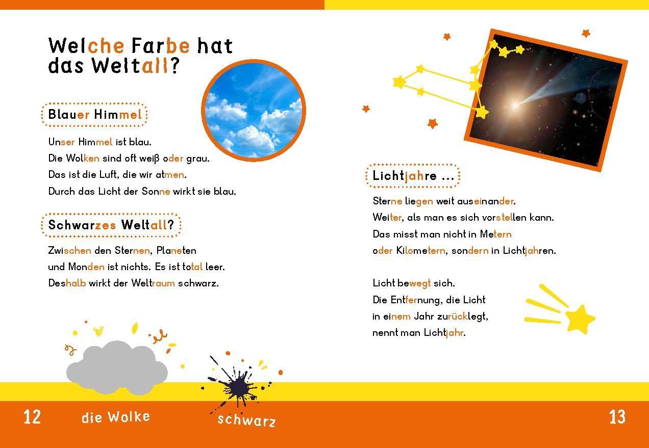 Beispielinhalt (Bild) Dein Lesestart: Weißt du schon alles über das Weltall? Ab 1. Klasse