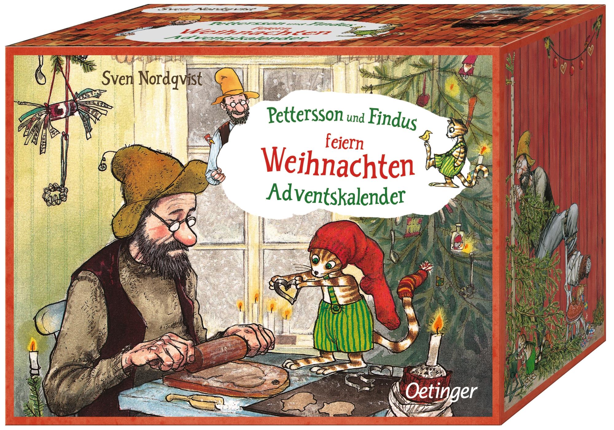 Vorderes Coverbild Pettersson und Findus feiern Weihnachten. Adventskalender