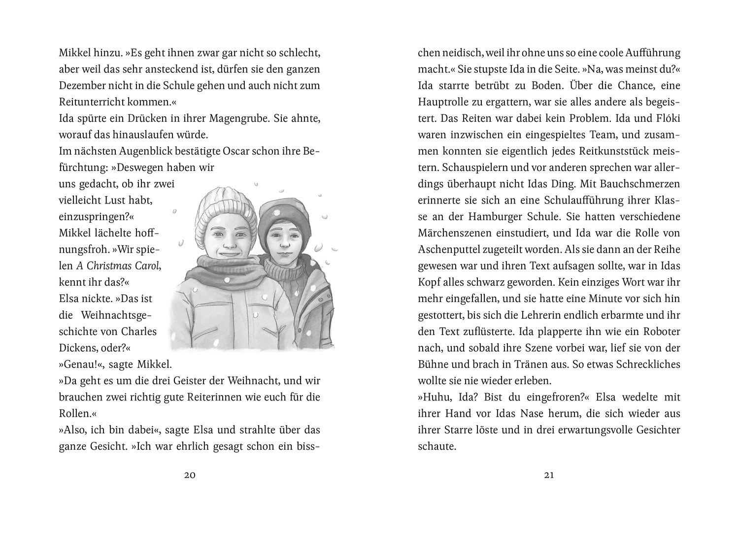 Beispielinhalt (Bild) Die Ponys von Lillasund 3. Winterzauber im Stall