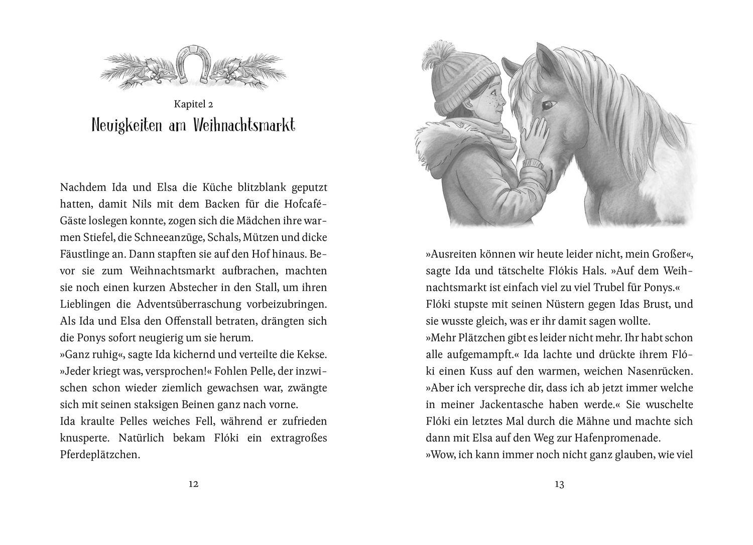 Beispielinhalt (Bild) Die Ponys von Lillasund 3. Winterzauber im Stall