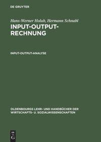Vorderes Coverbild Input-Output-Analyse
