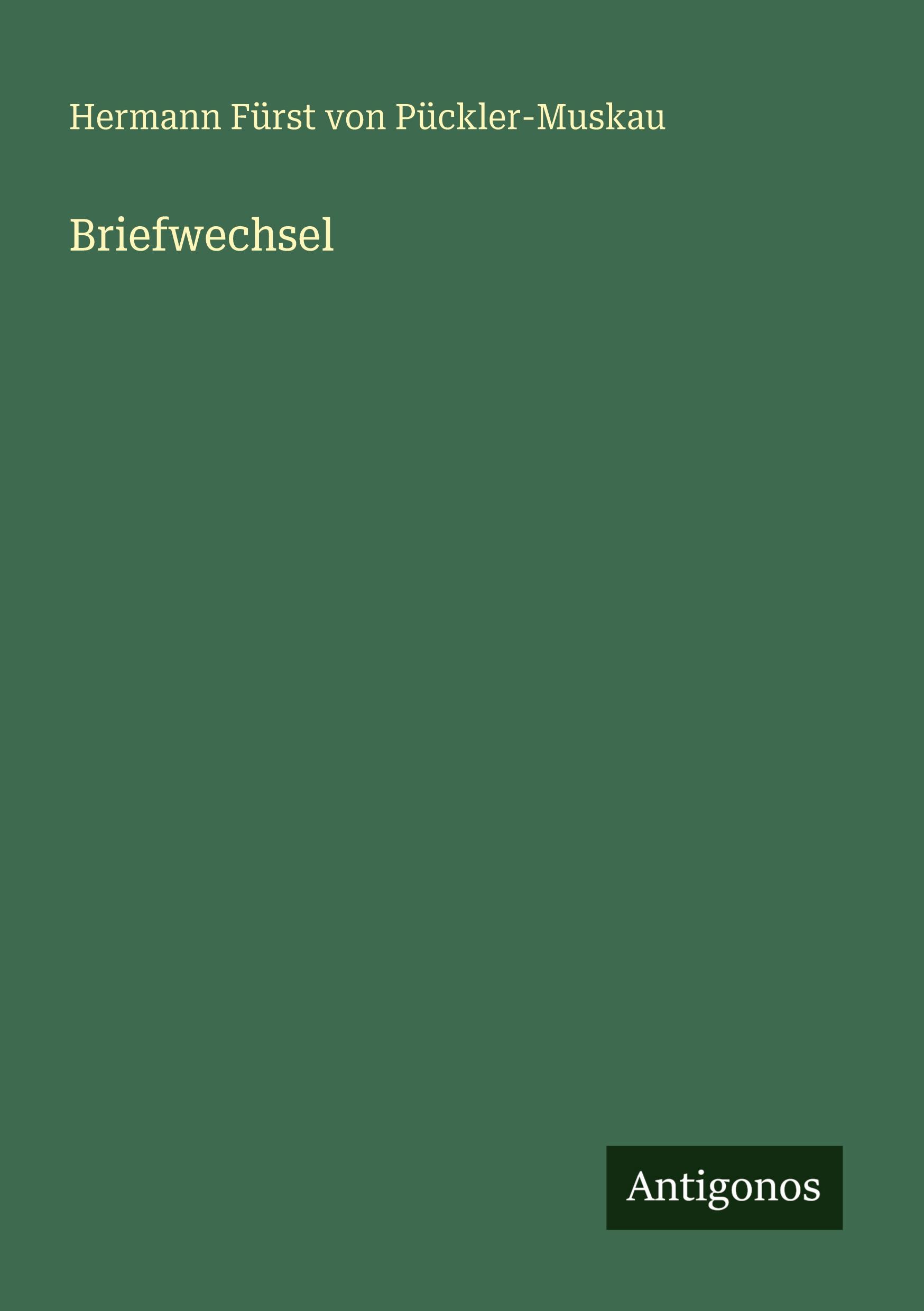 Vorderes Coverbild Briefwechsel