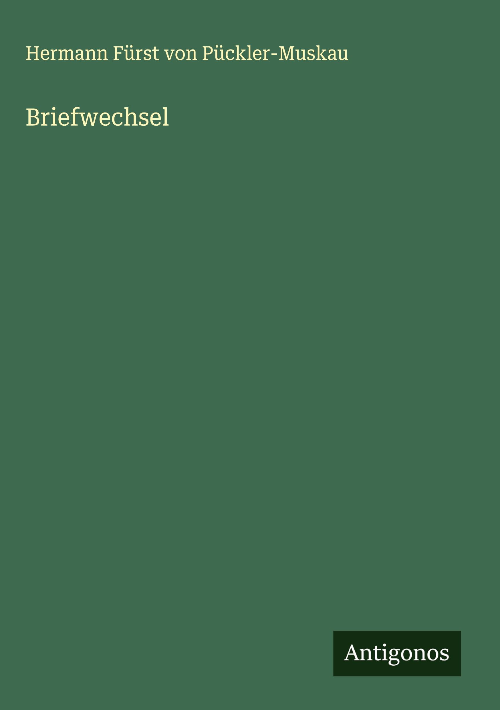 Vorderes Coverbild Briefwechsel
