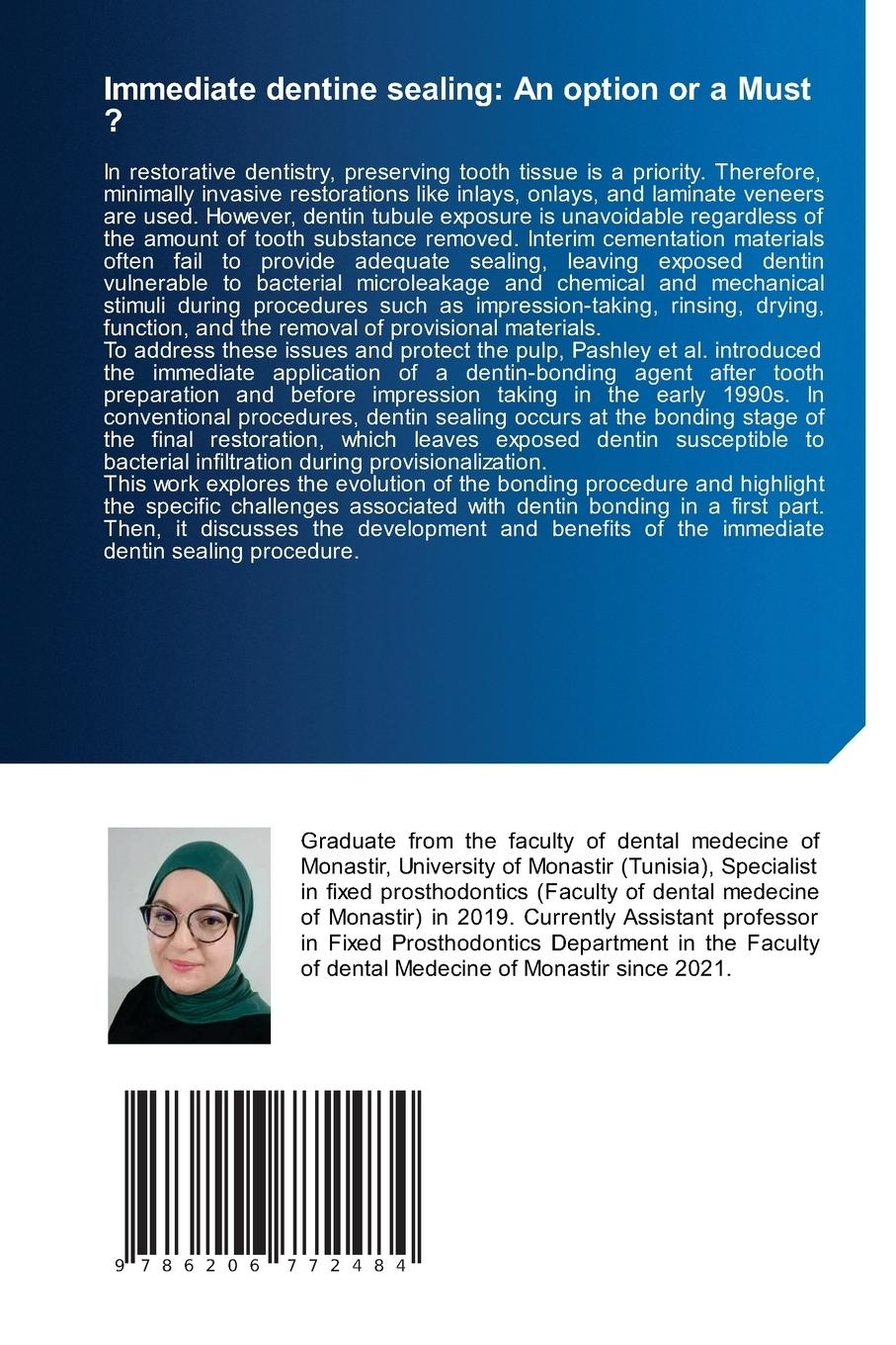 Rückseitencover Immediate dentine sealing: An option or a Must ?