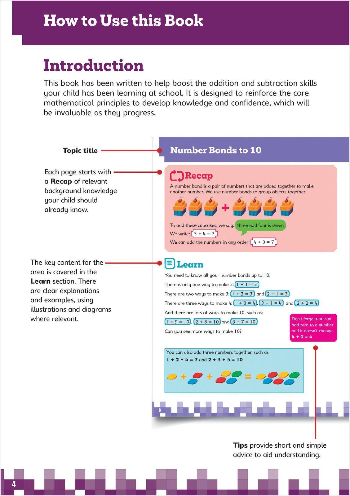 Beispielinhalt (Bild) Addition & Subtraction Practice Ages 5-7