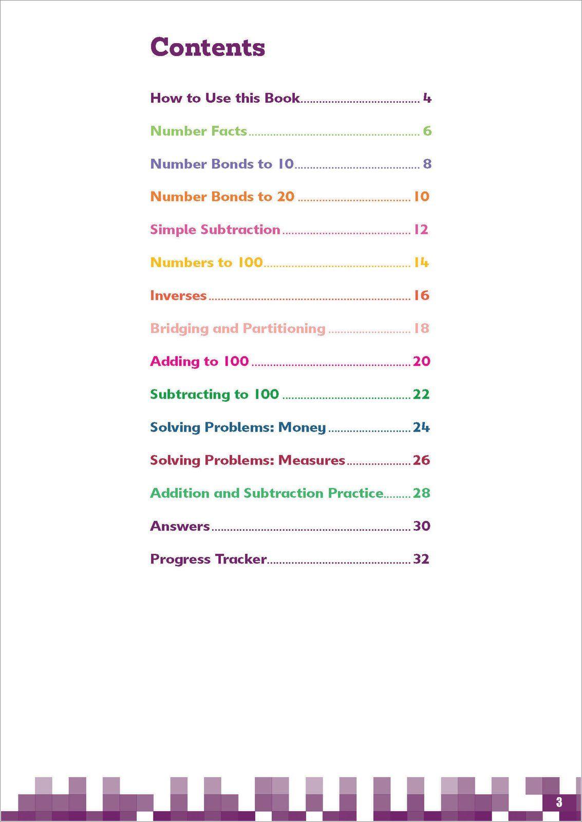 Beispielinhalt (Bild) Addition & Subtraction Practice Ages 5-7