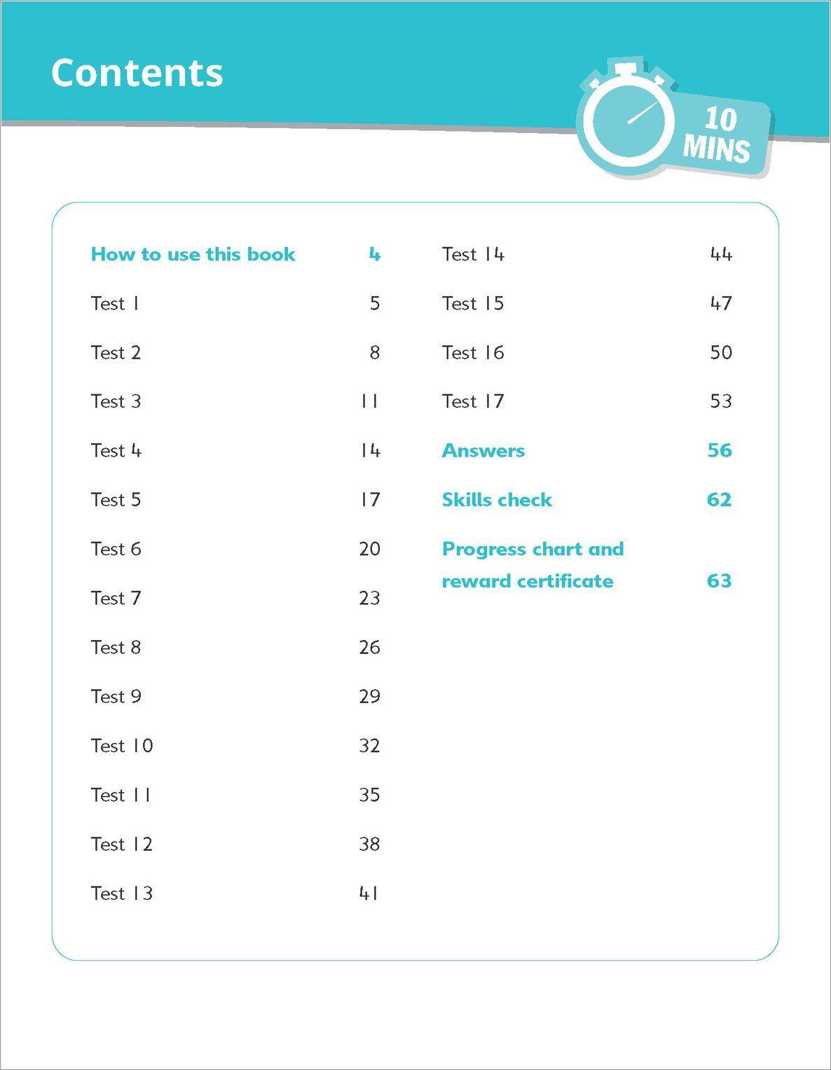 Beispielinhalt (Bild) Mental Maths 10-Minute Tests Ages 5-7