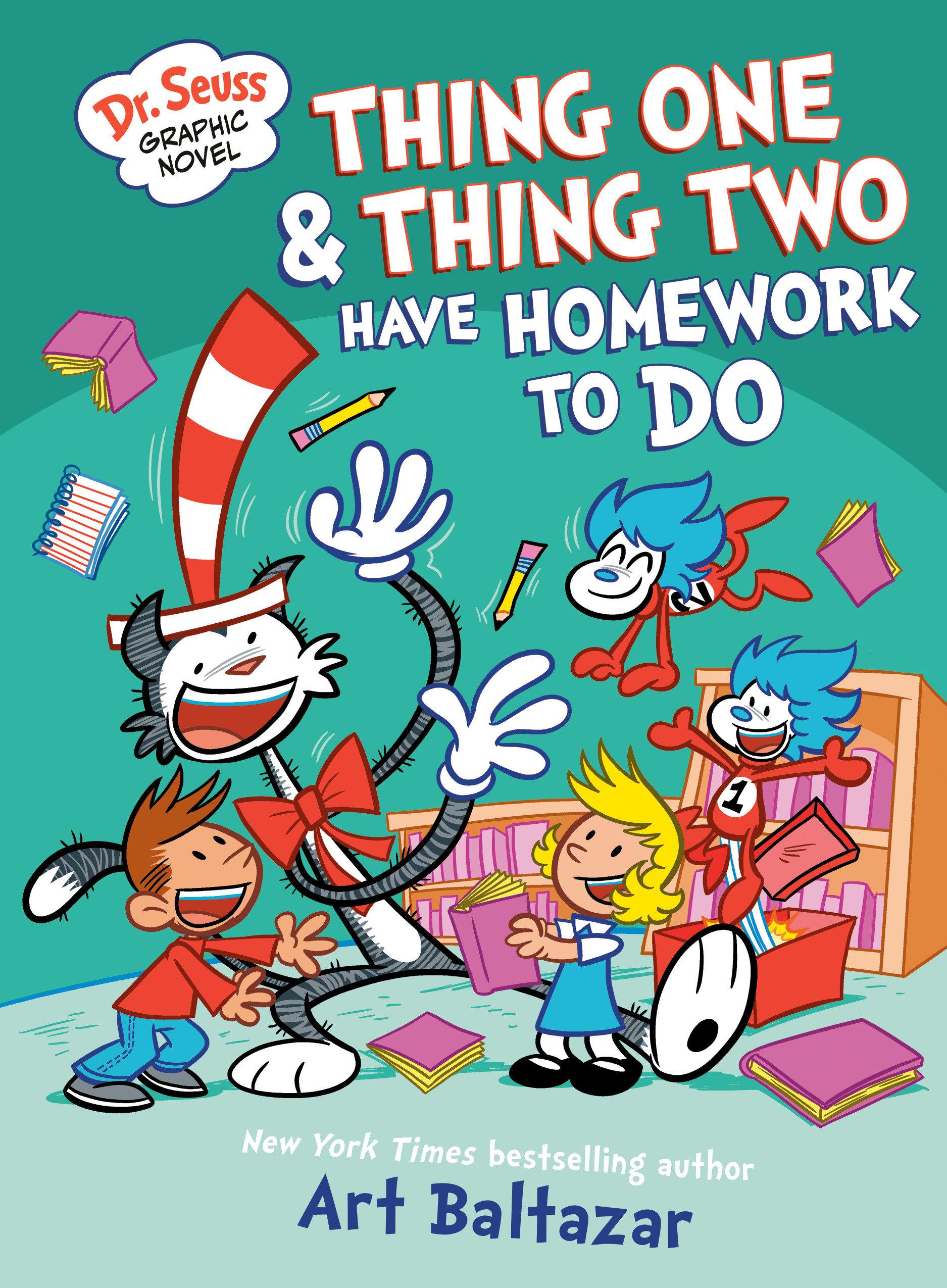 Vorderes Coverbild Dr. Seuss Graphic Novel: Thing One and Thing Two Have Homework to Do