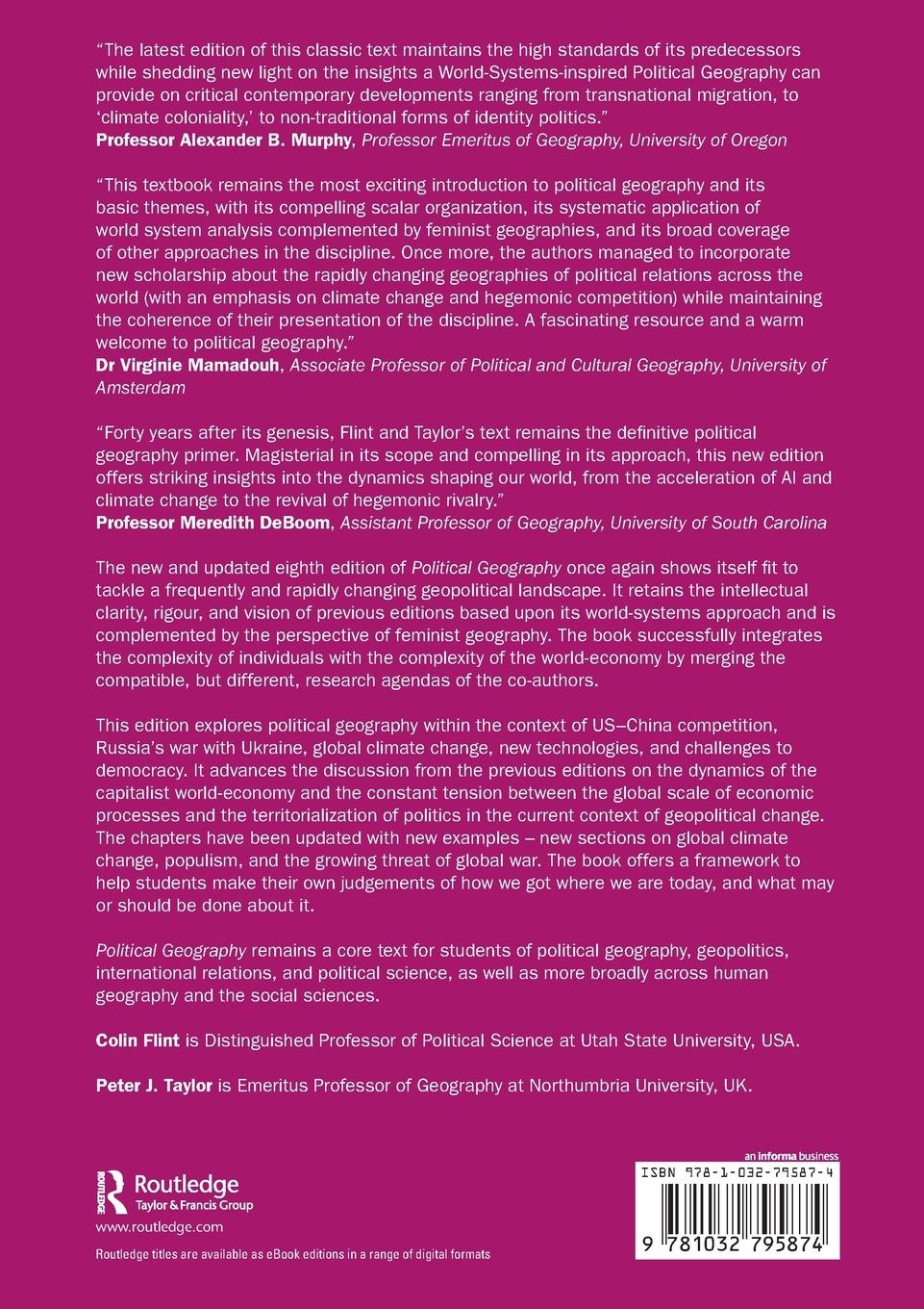 Rückseitencover Political Geography