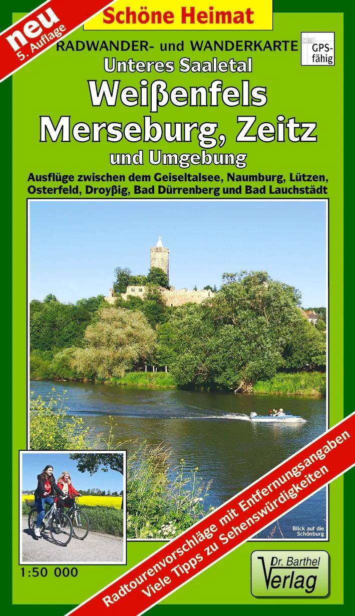 Vorderes Coverbild Radwander- und Wanderkarte Unteres Saaletal, Weißenfels, Merseburg, Zeitz und Umgebung