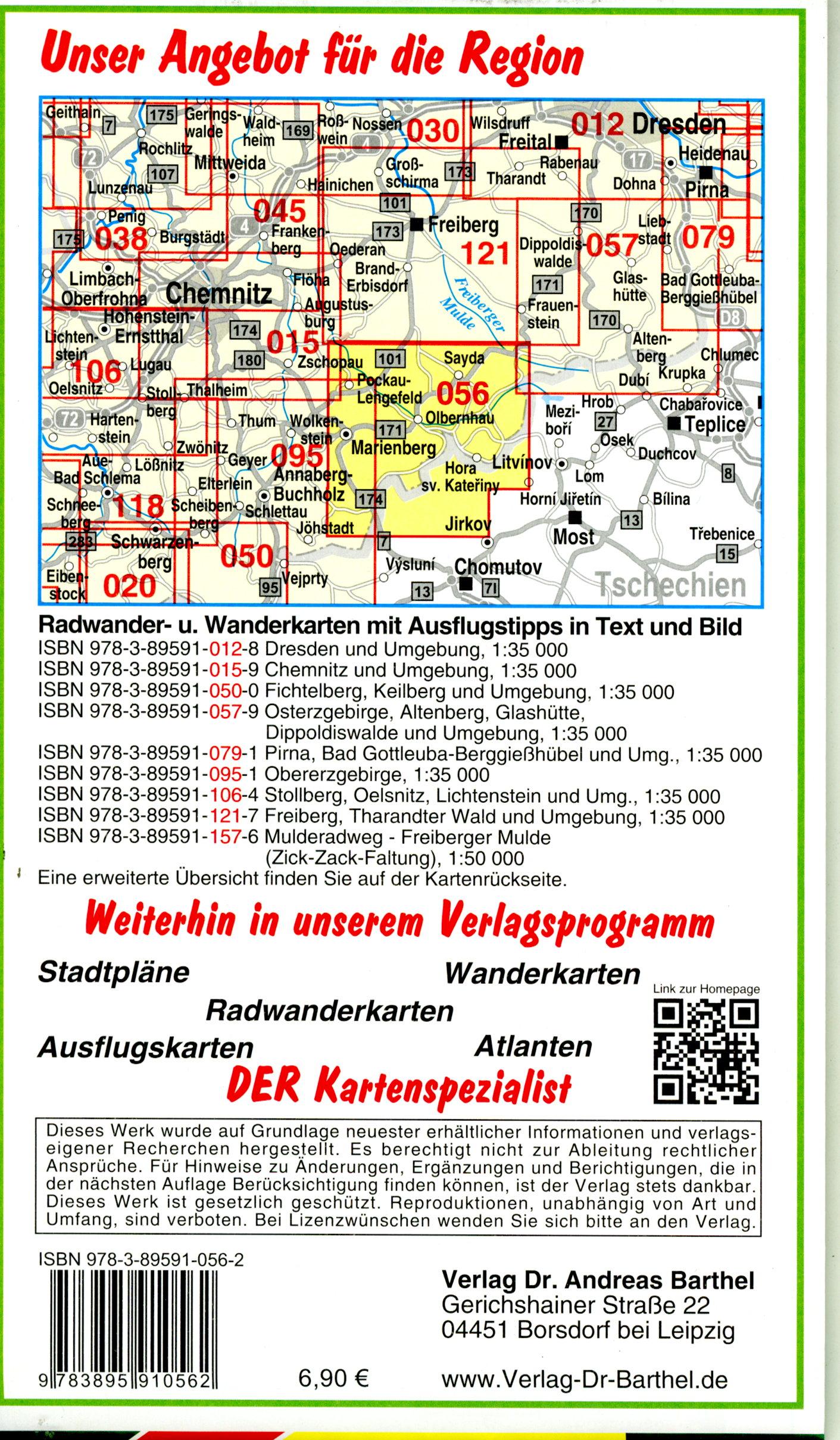 Beispielinhalt (Bild) Wander- Ski- und Radwanderkarte Osterzgebirge, Kurort Seiffen, Olbernhau und Umgebung 1 : 35 000