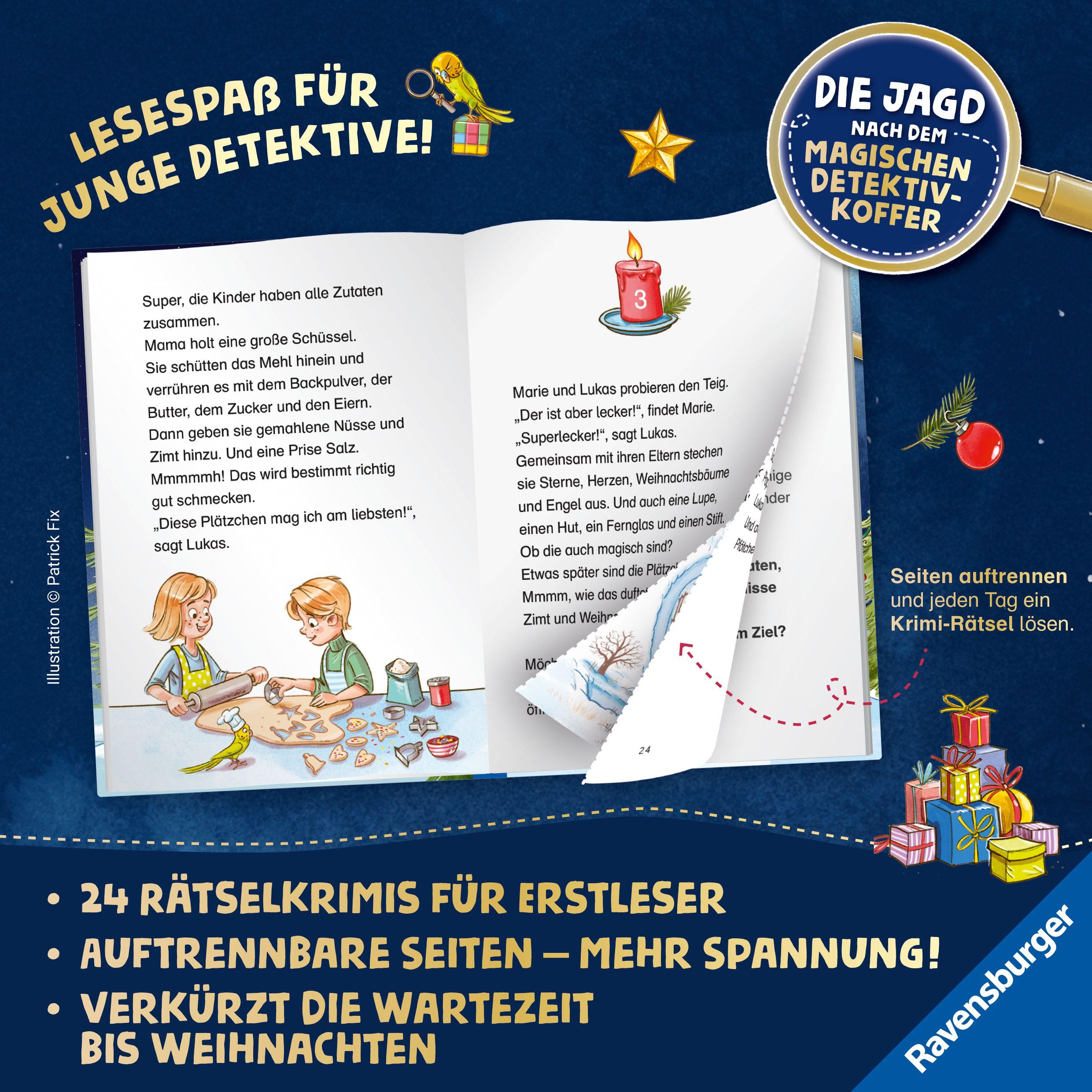 Beispielinhalt (Bild) Die Jagd nach dem magischen Detektivkoffer - Adventskalender: Geschenke in Gefahr!