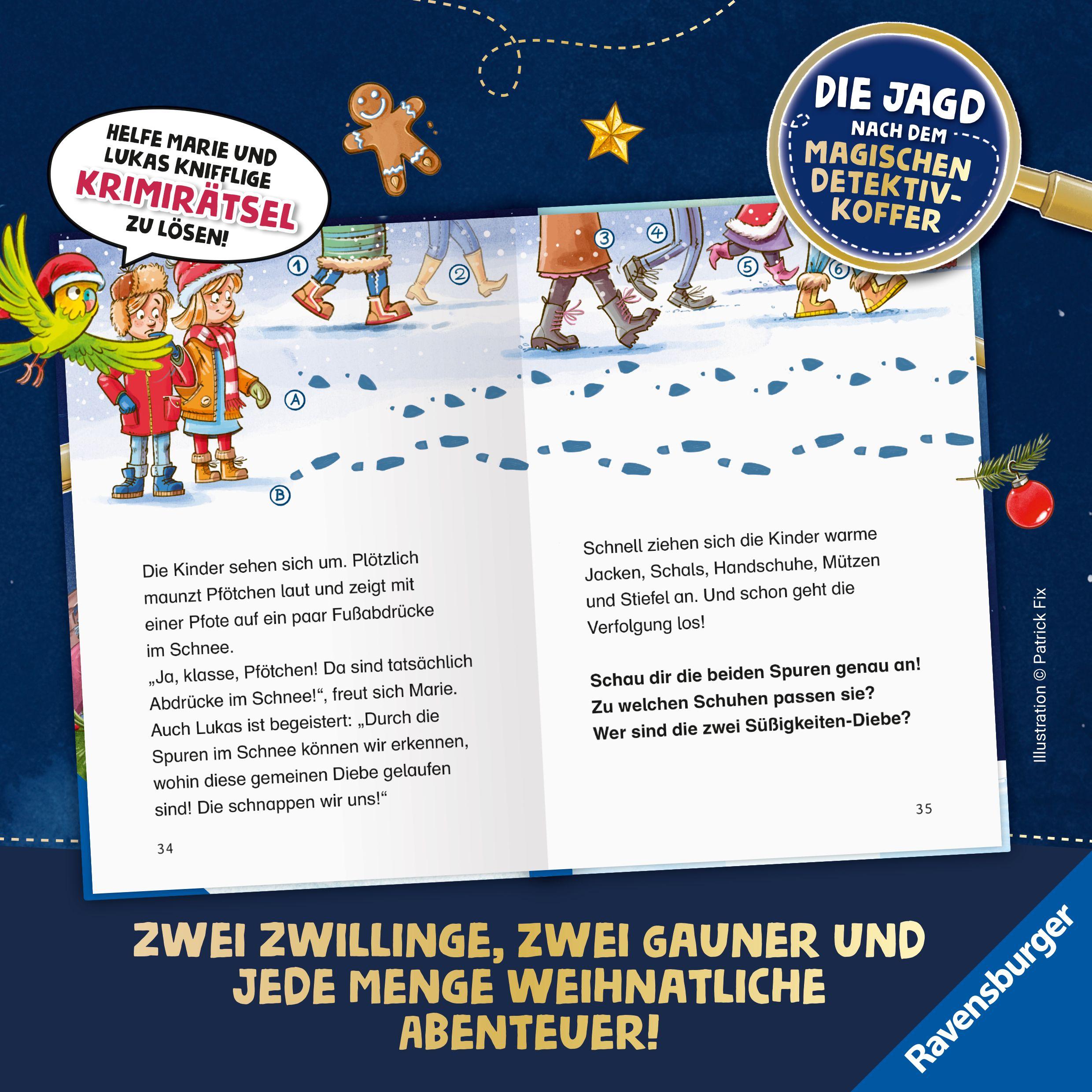 Beispielinhalt (Bild) Die Jagd nach dem magischen Detektivkoffer - Adventskalender: Geschenke in Gefahr!