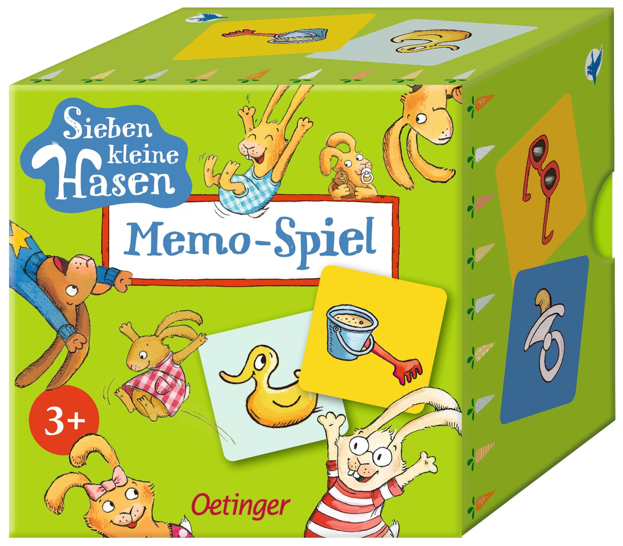 Vorderes Coverbild Sieben kleine Hasen. Memo-Spiel