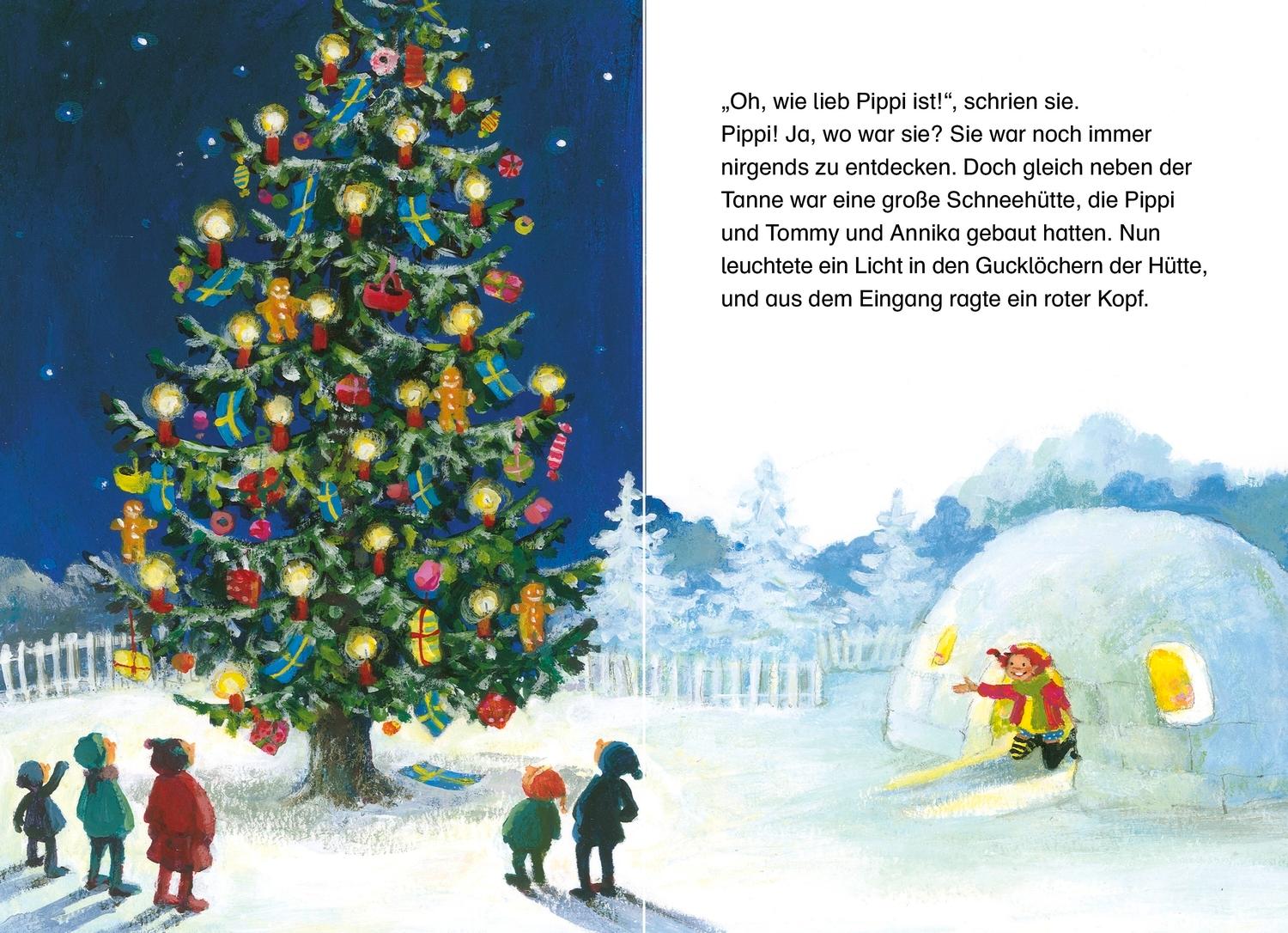 Beispielinhalt (Bild) Adventskalender-Geschichten mit Pippi, Michel und den Kindern aus Bullerbü