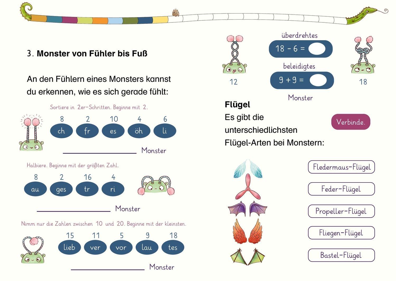Beispielinhalt (Bild) 101 Monster rechnen wie wild!