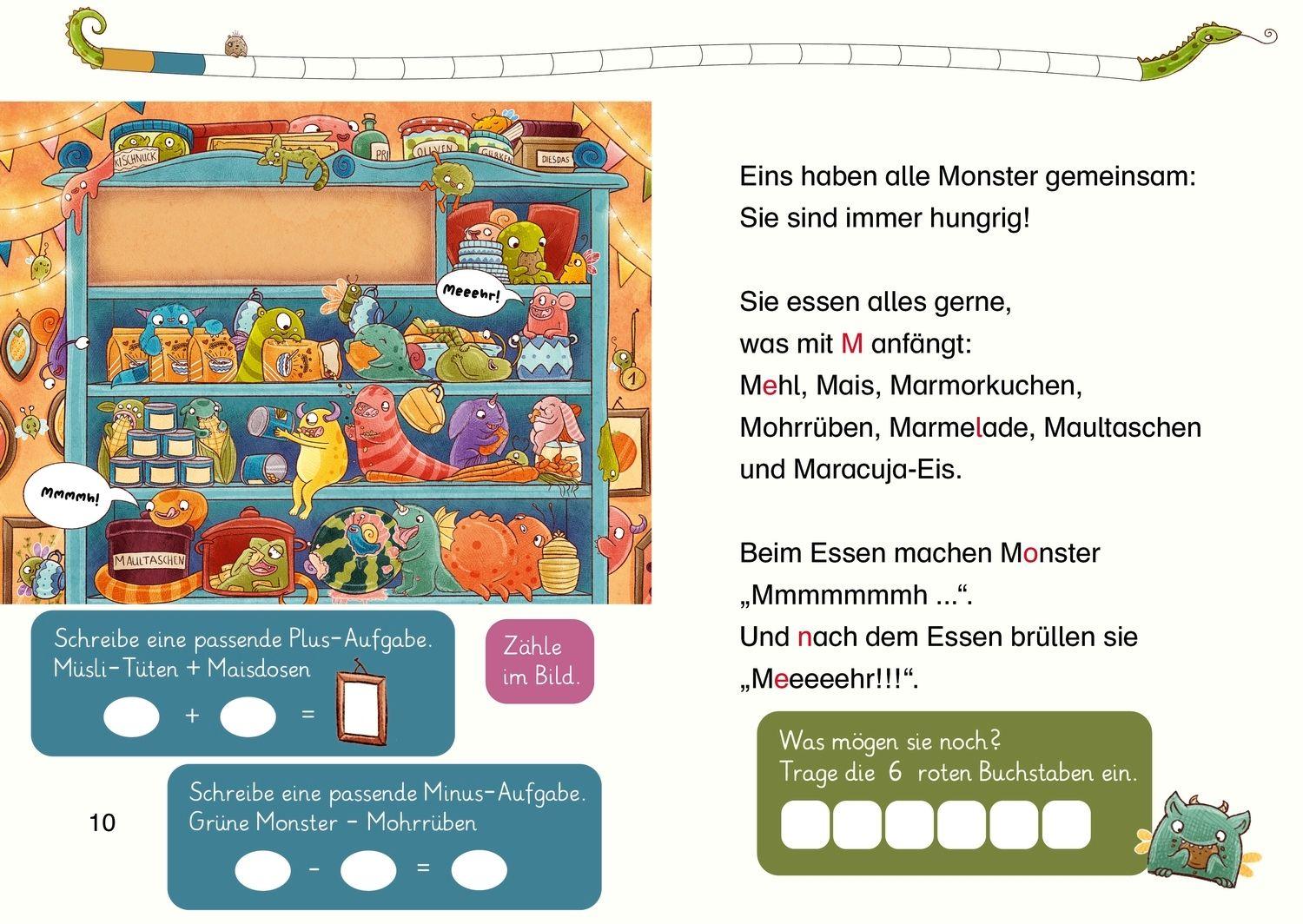 Beispielinhalt (Bild) 101 Monster rechnen wie wild!