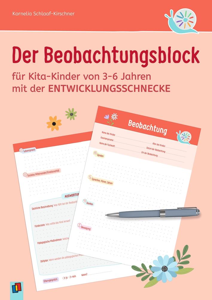 Vorderes Coverbild Der Beobachtungsblock für Kita-Kinder von 3-6 Jahren