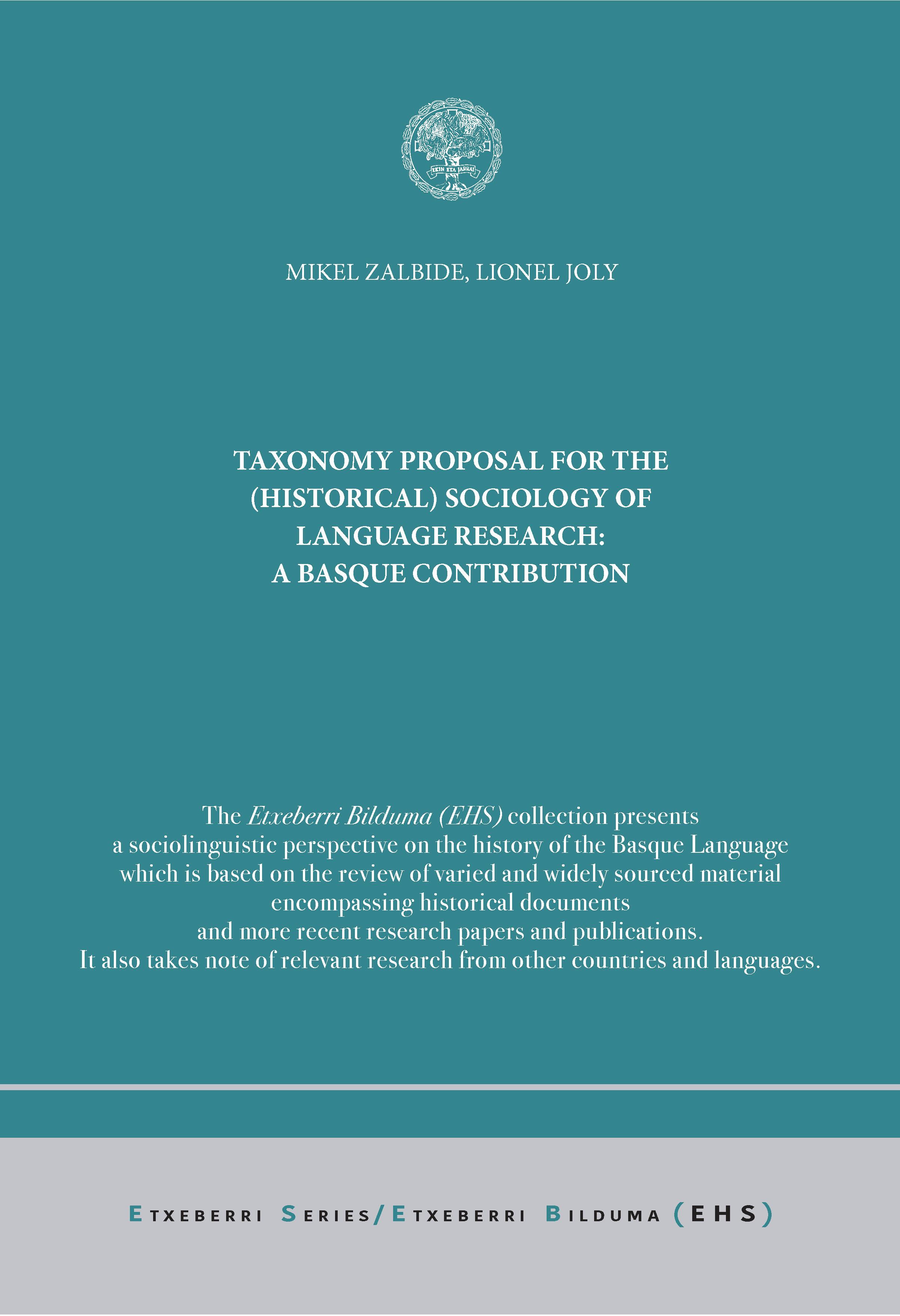 Vorderes Coverbild Taxonomy Proposal for the (Historical) Sociology of Language Research : a Basque Contribution