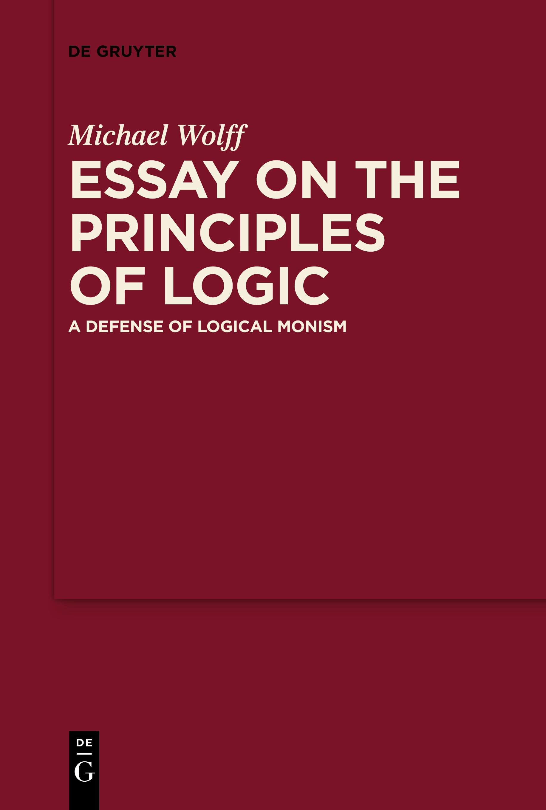 Vorderes Coverbild Essay on the Principles of Logic