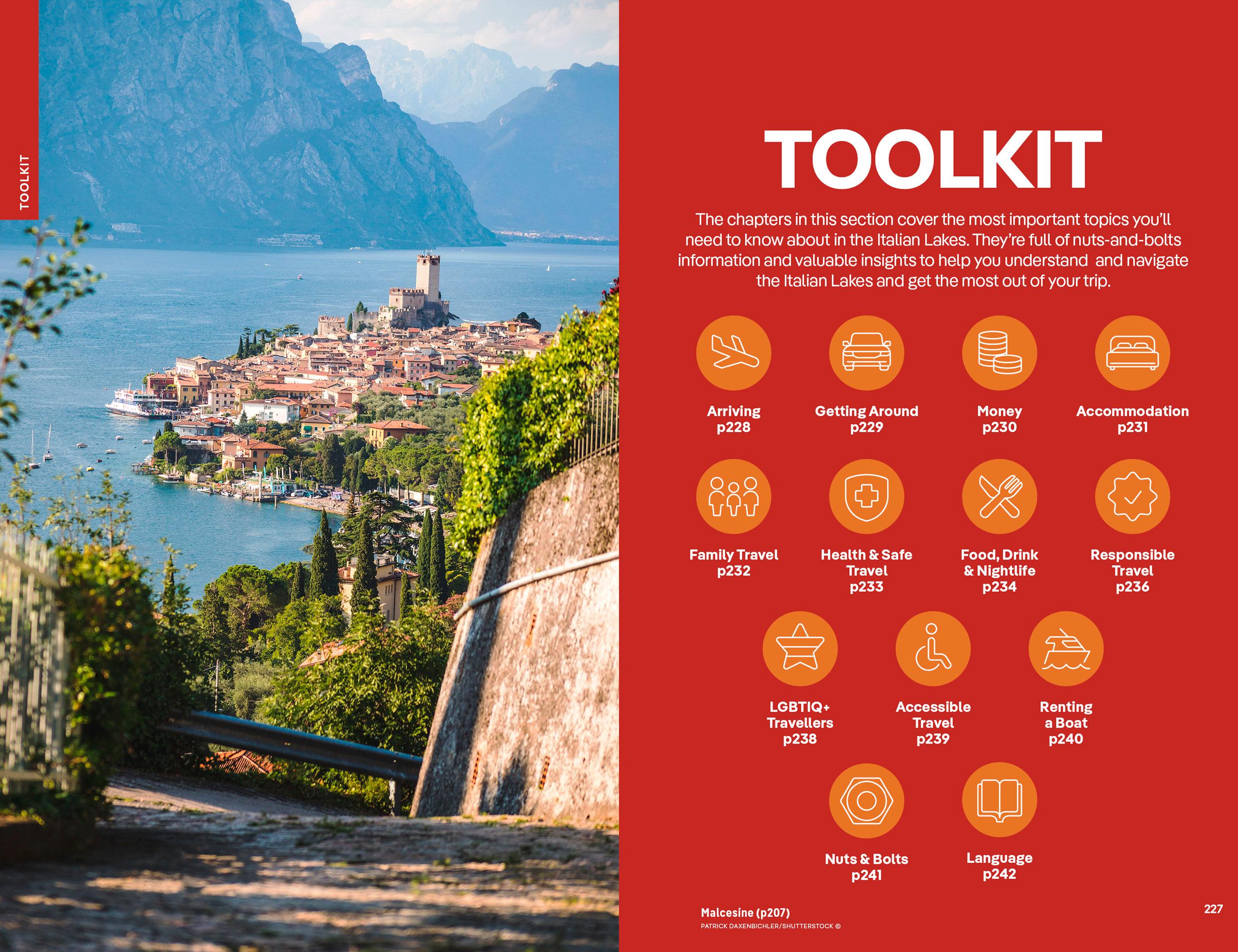 Beispielinhalt (Bild) Lonely Planet The Italian Lakes