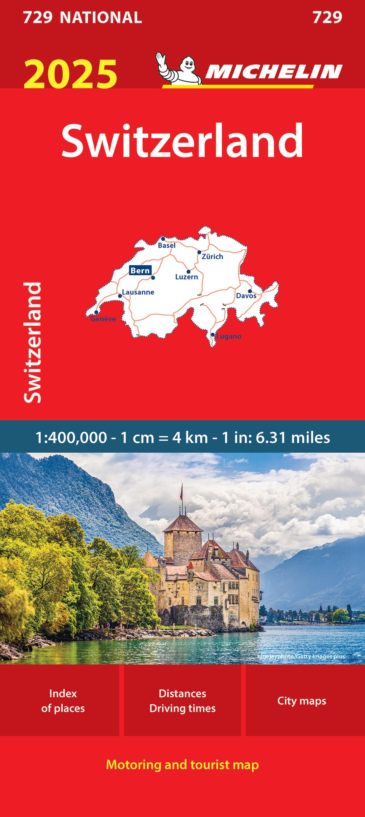 Vorderes Coverbild Switzerland 2025 - Michelin National Map 729