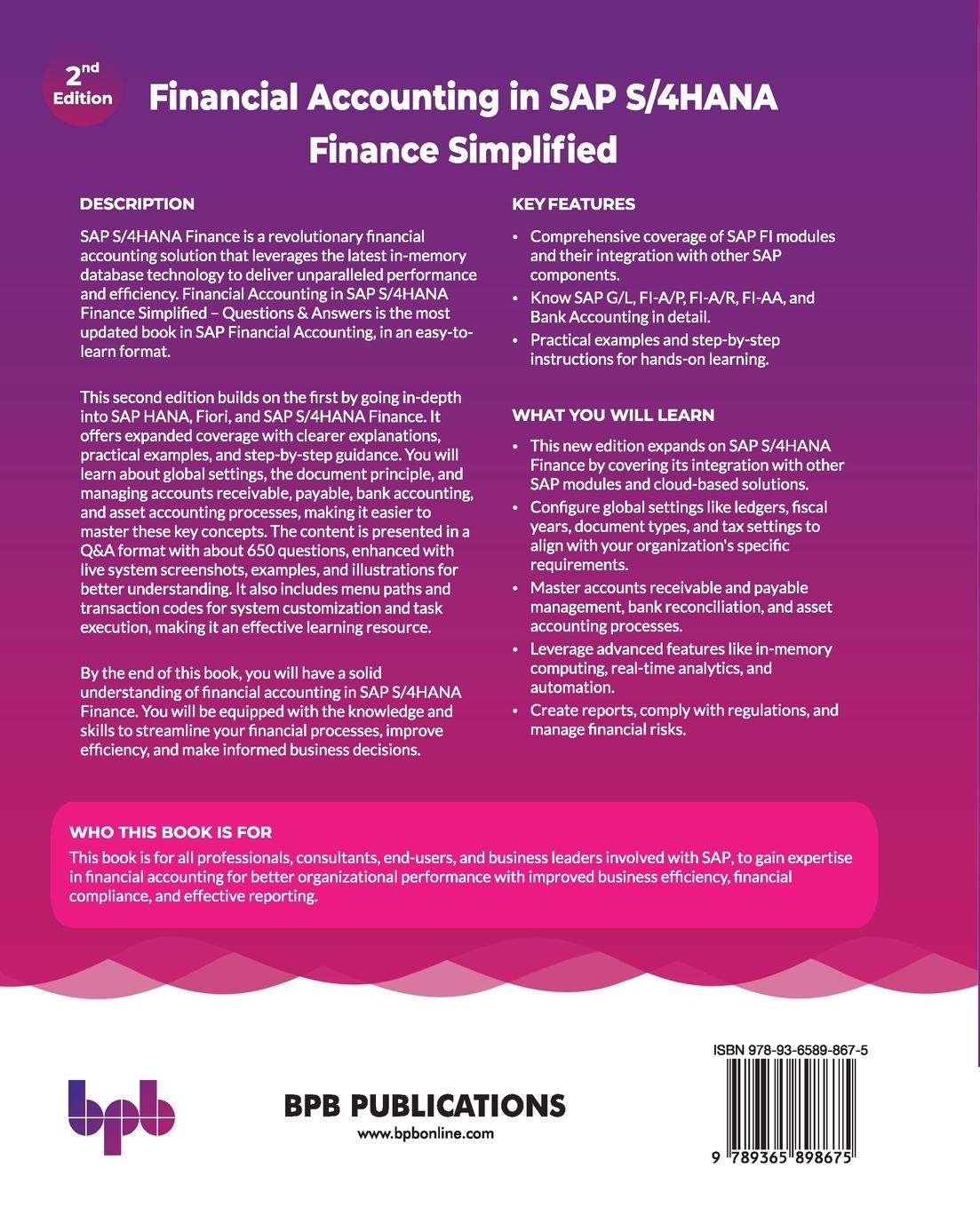 Rückseitencover Financial Accounting in SAP S/4HANA Finance Simplified
