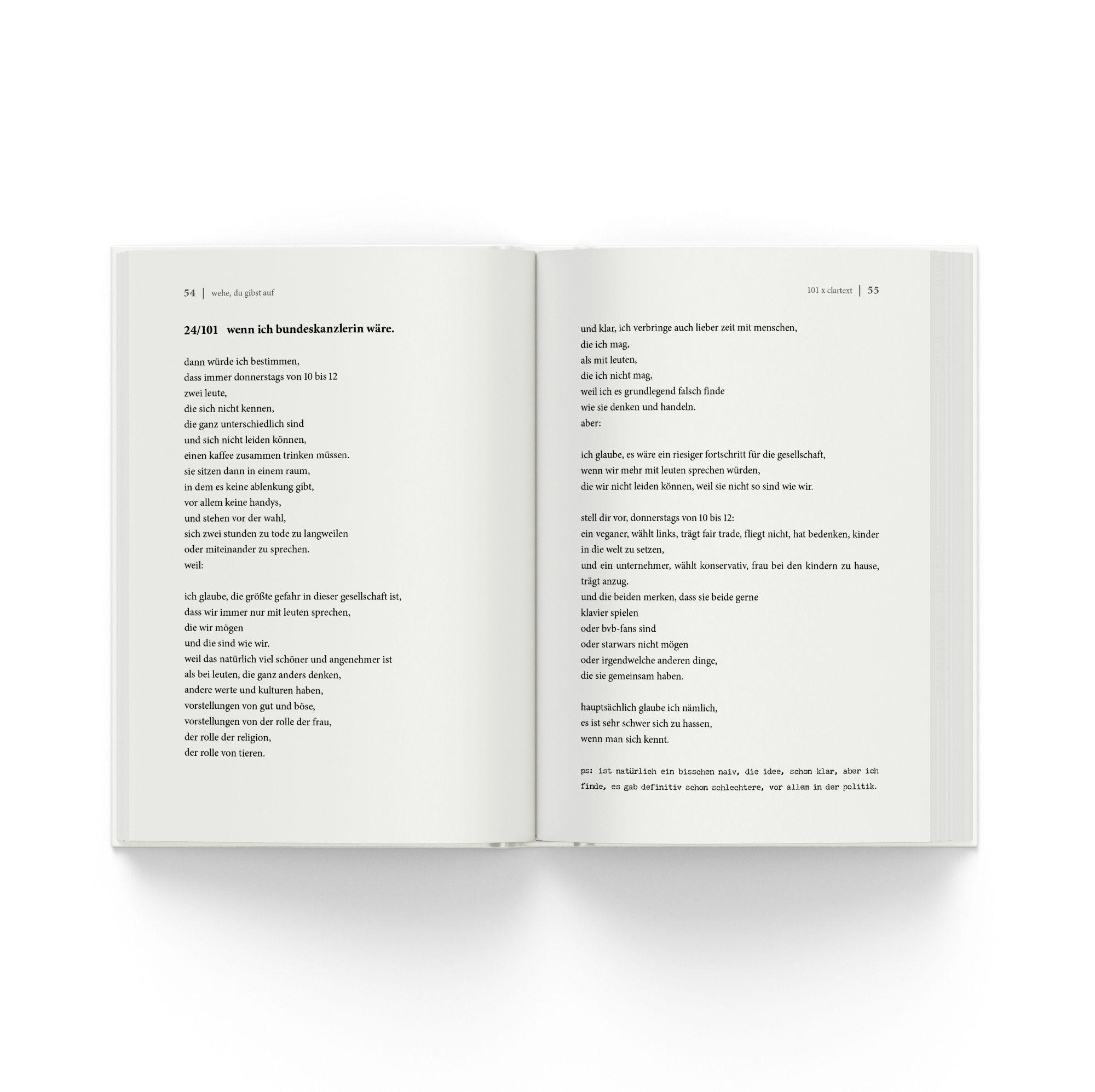 Beispielinhalt (Bild) Wehe du gibst auf