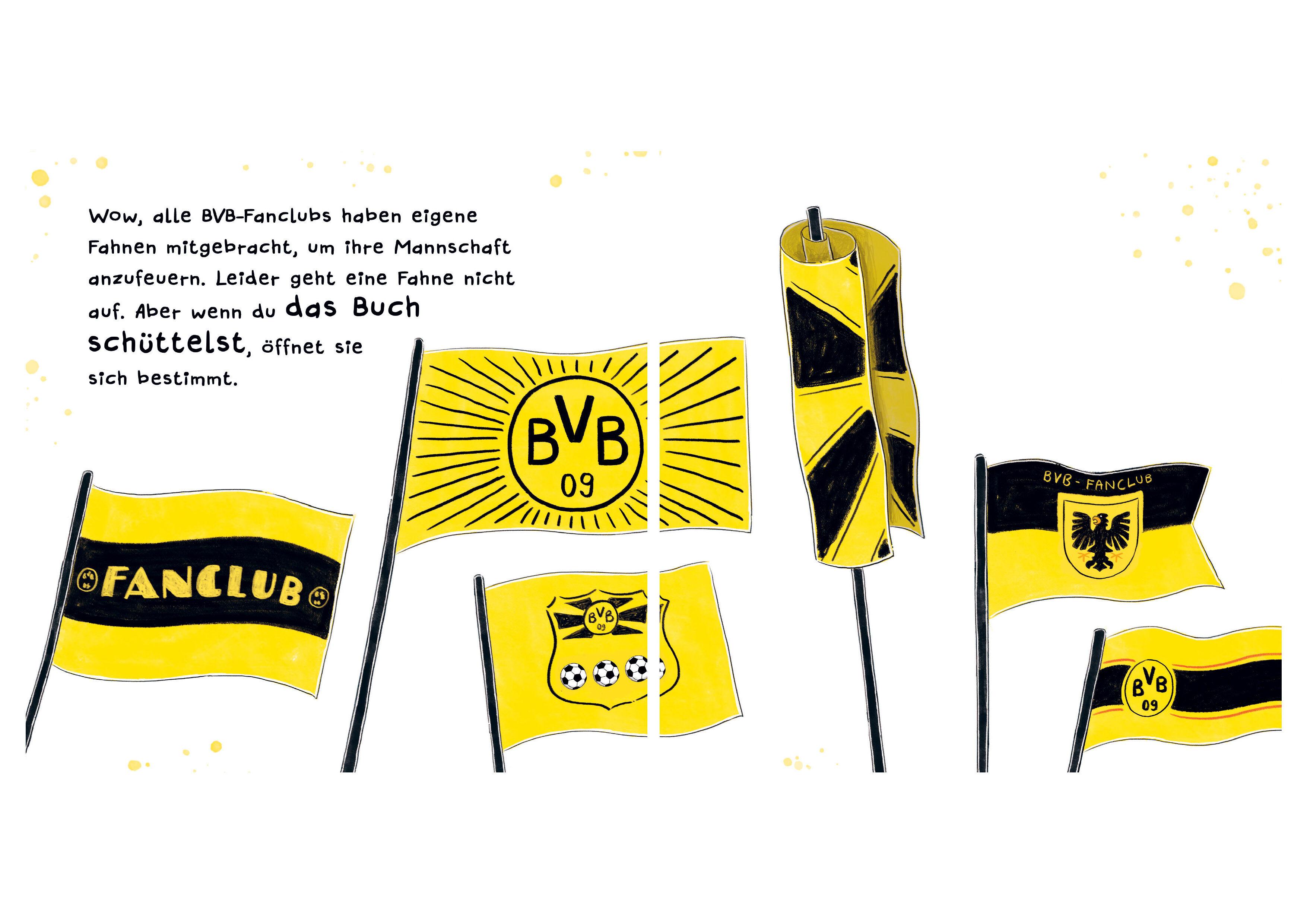 Beispielinhalt (Bild) BVB - Ein Mitmachbuch zum Schütteln, Schaukeln, Pusten, Klopfen und sehen, was dann passiert