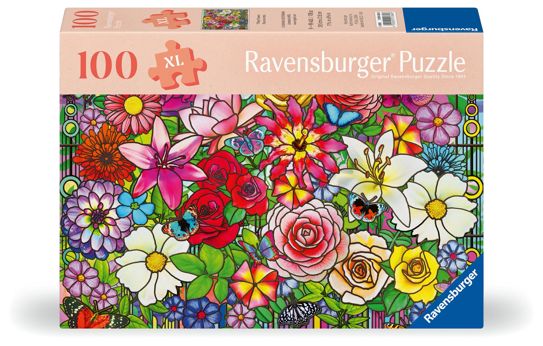 Vorderes Coverbild Feel Well & Puzzle - Blumenfenster - Erwachsenenpuzzle mit 100 XL-Teilen und extra Bildvorlage