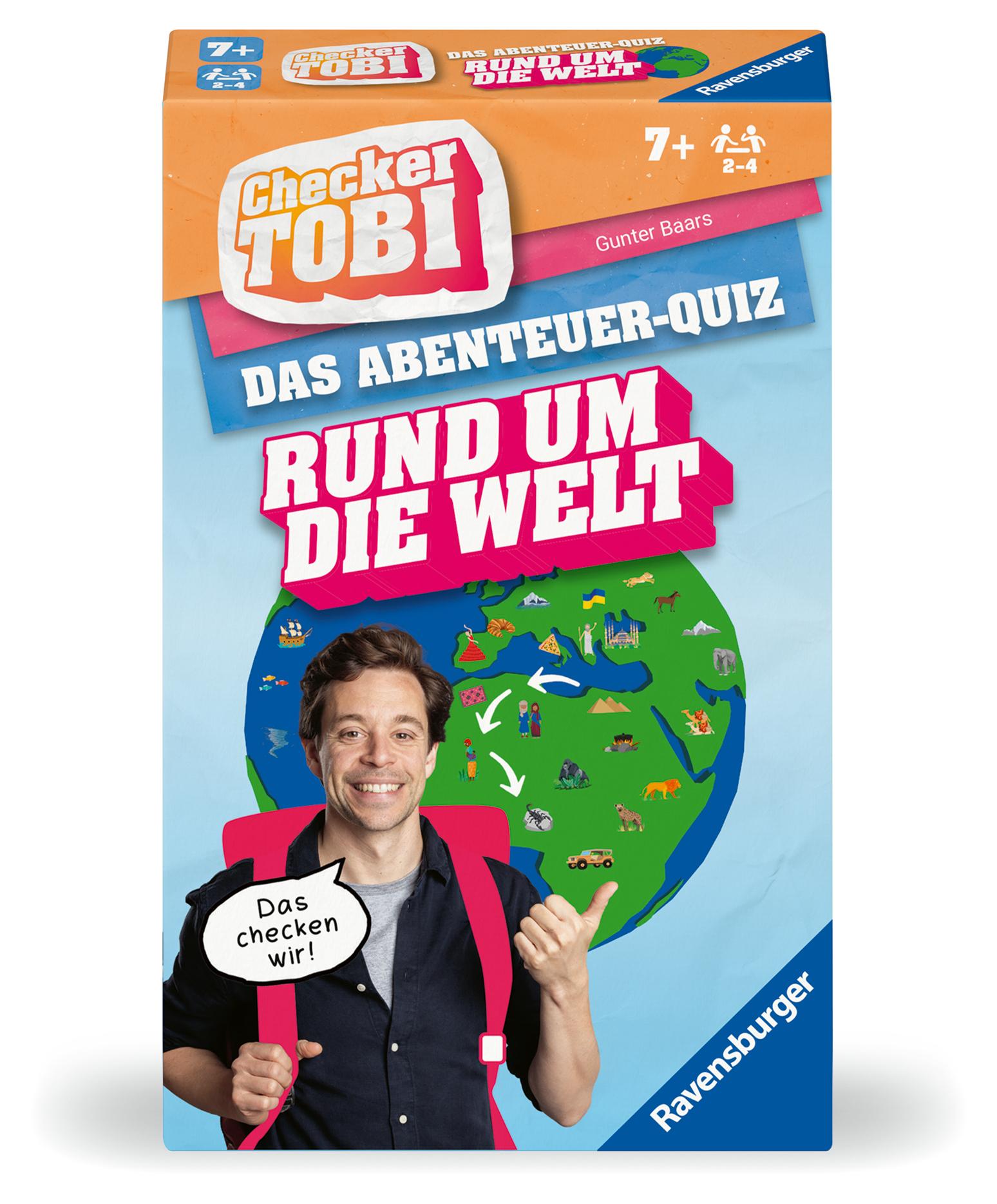 Vorderes Coverbild Checker Tobi: Rund um die Welt - Reisespiel ab 7 Jahre