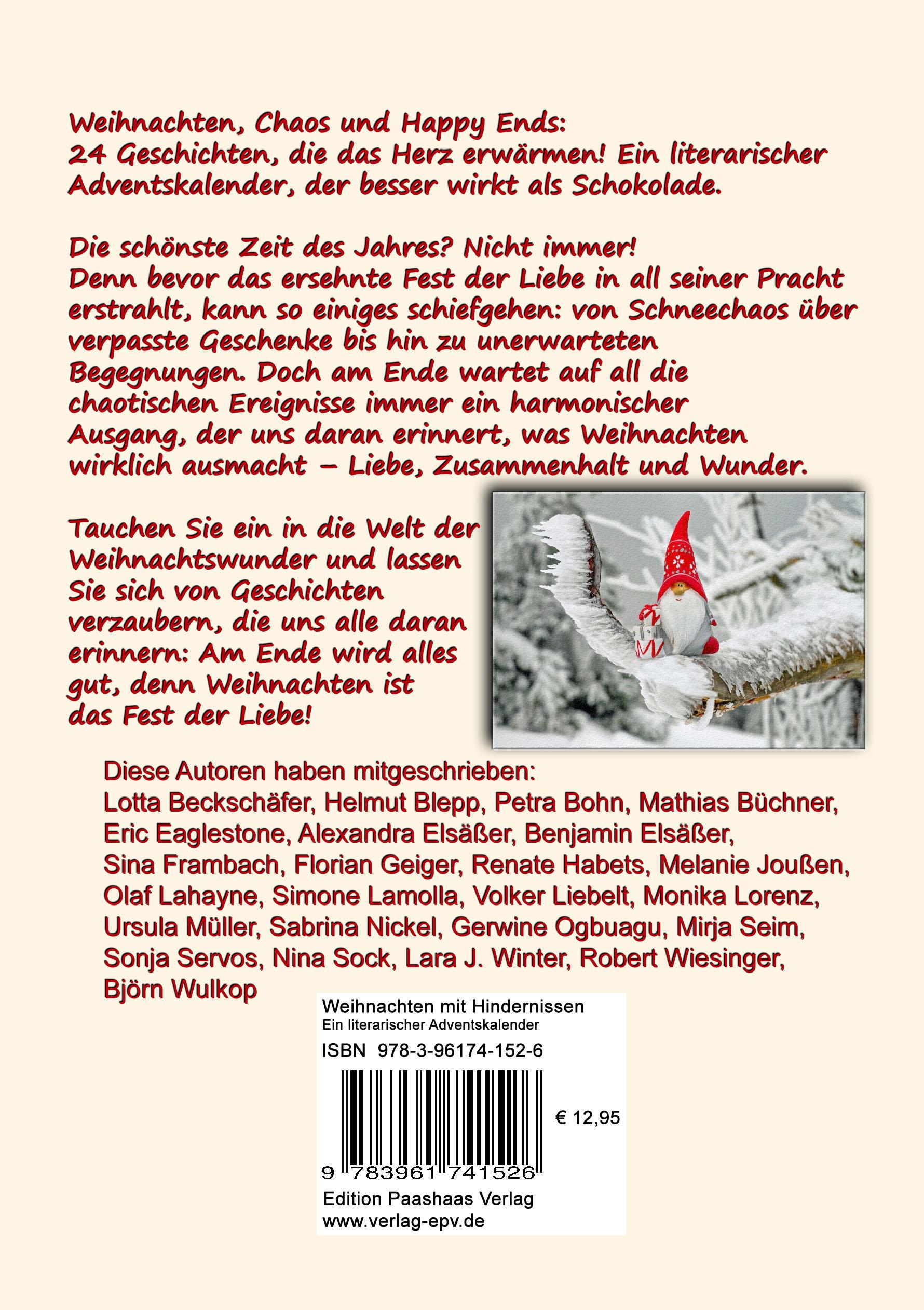 Rückseitencover Weihnachten mit Hindernissen
