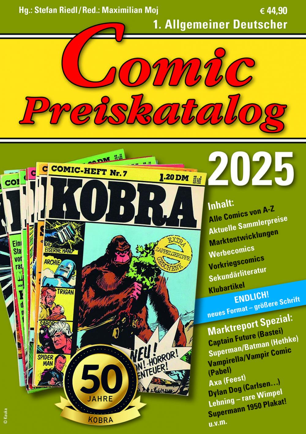 Vorderes Coverbild Comic Preiskatalog 2025 SC