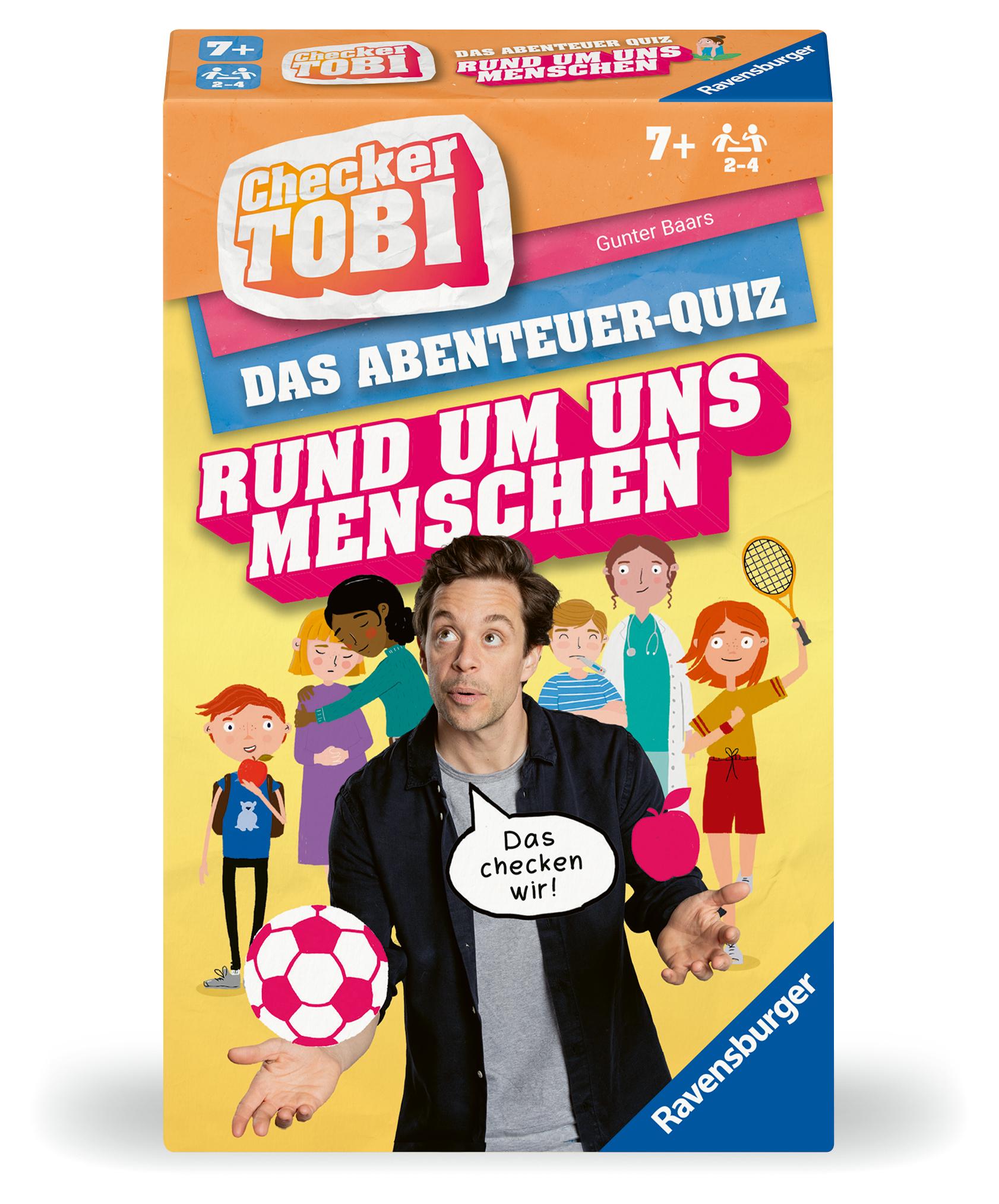 Vorderes Coverbild Checker Tobi: Rund um uns Menschen - Reisespiel ab 7 Jahre