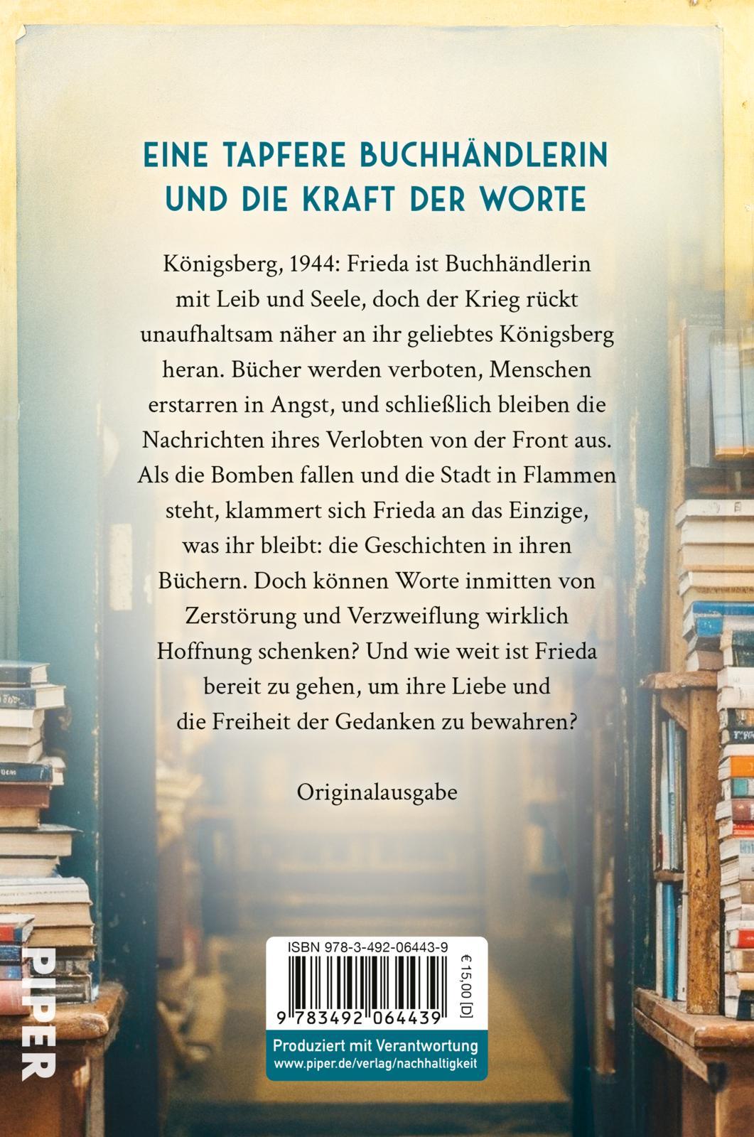 Rückseitencover Die Buchhändlerin von Königsberg