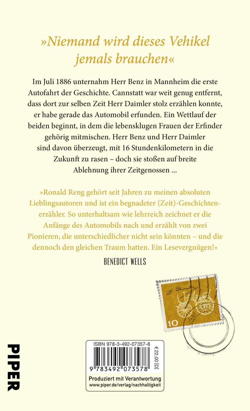 Rückseitencover Er kenne Herrn Benz nicht, sagt Herr Daimler