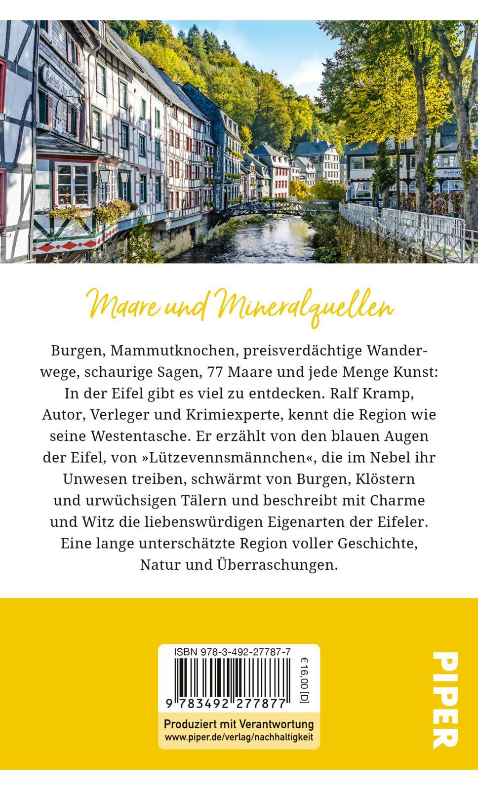 Rückseitencover Gebrauchsanweisung für die Eifel