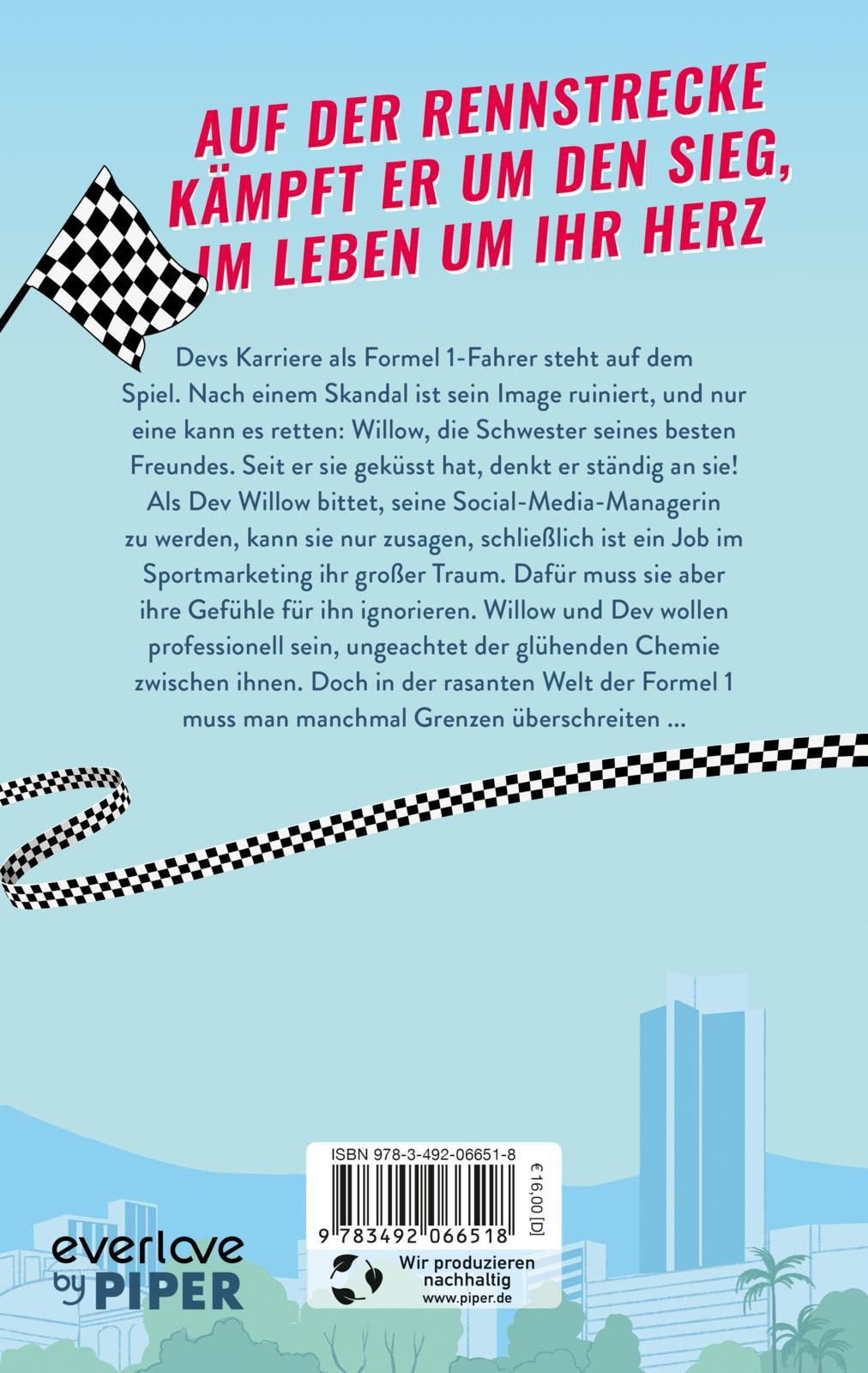 Rückseitencover Cross the Line - Auf der Rennstrecke kämpft er um den Sieg, im Leben um ihr Herz