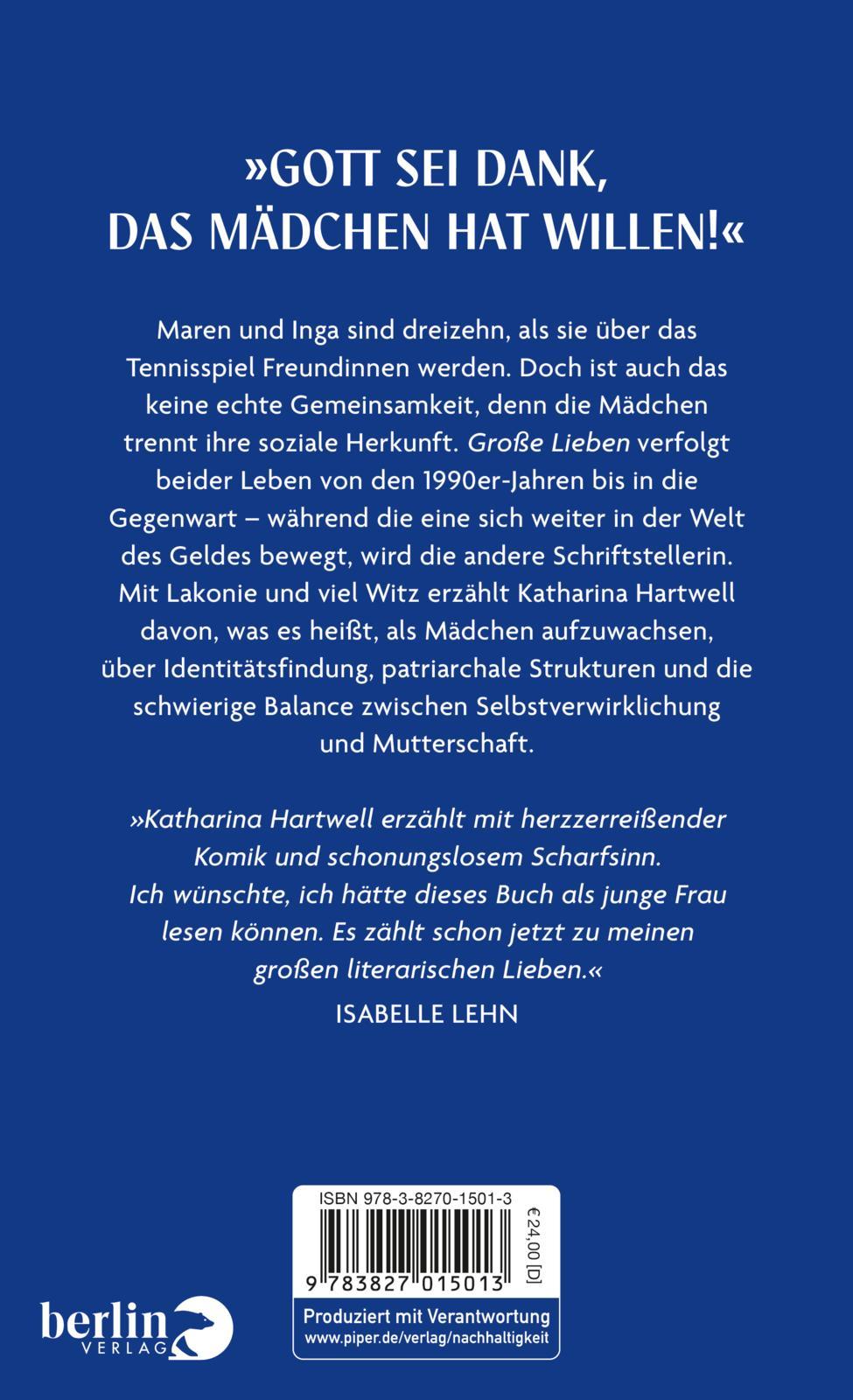 Rückseitencover Große Lieben