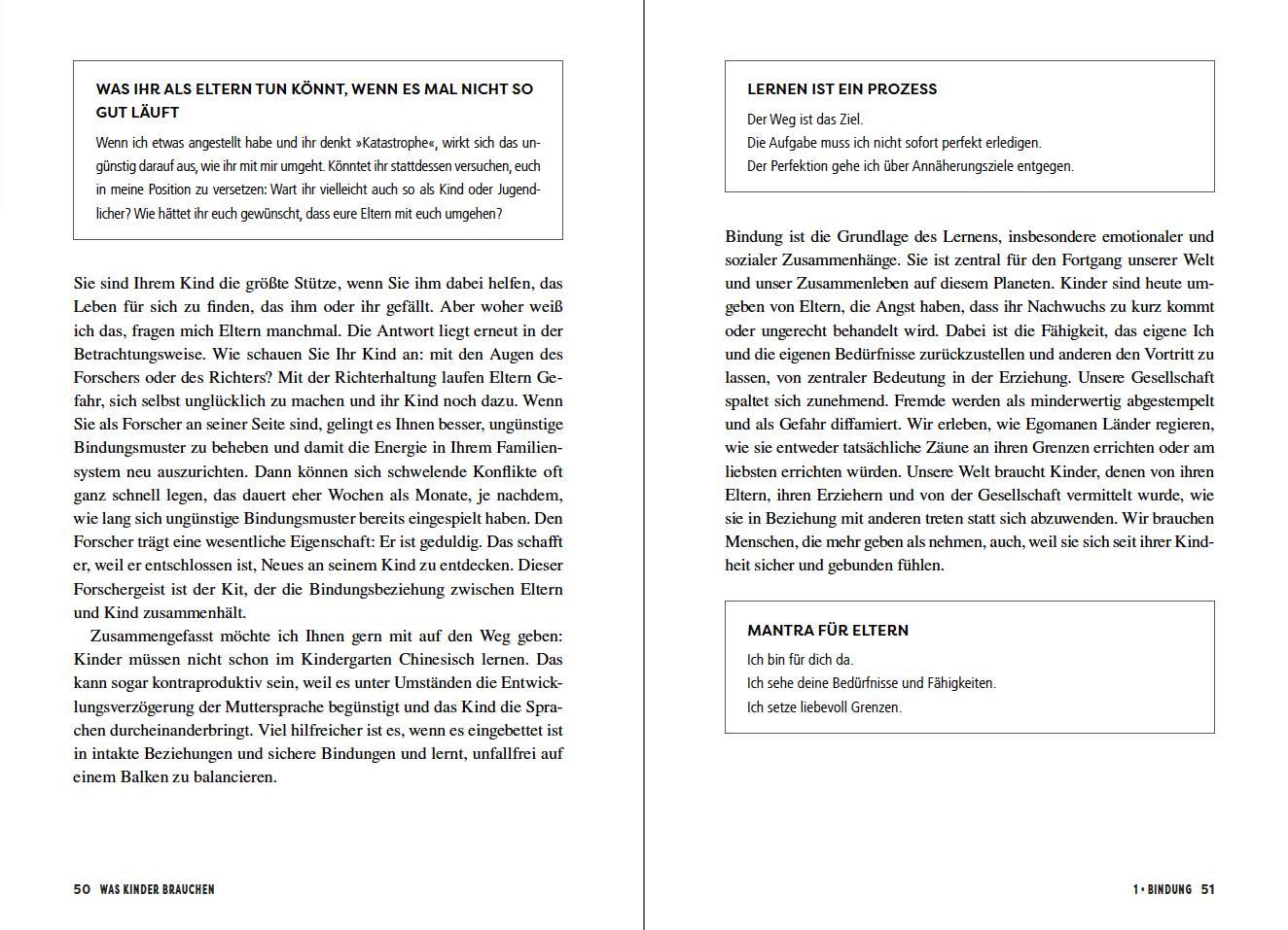 Beispielinhalt (Bild) Was Kinder brauchen
